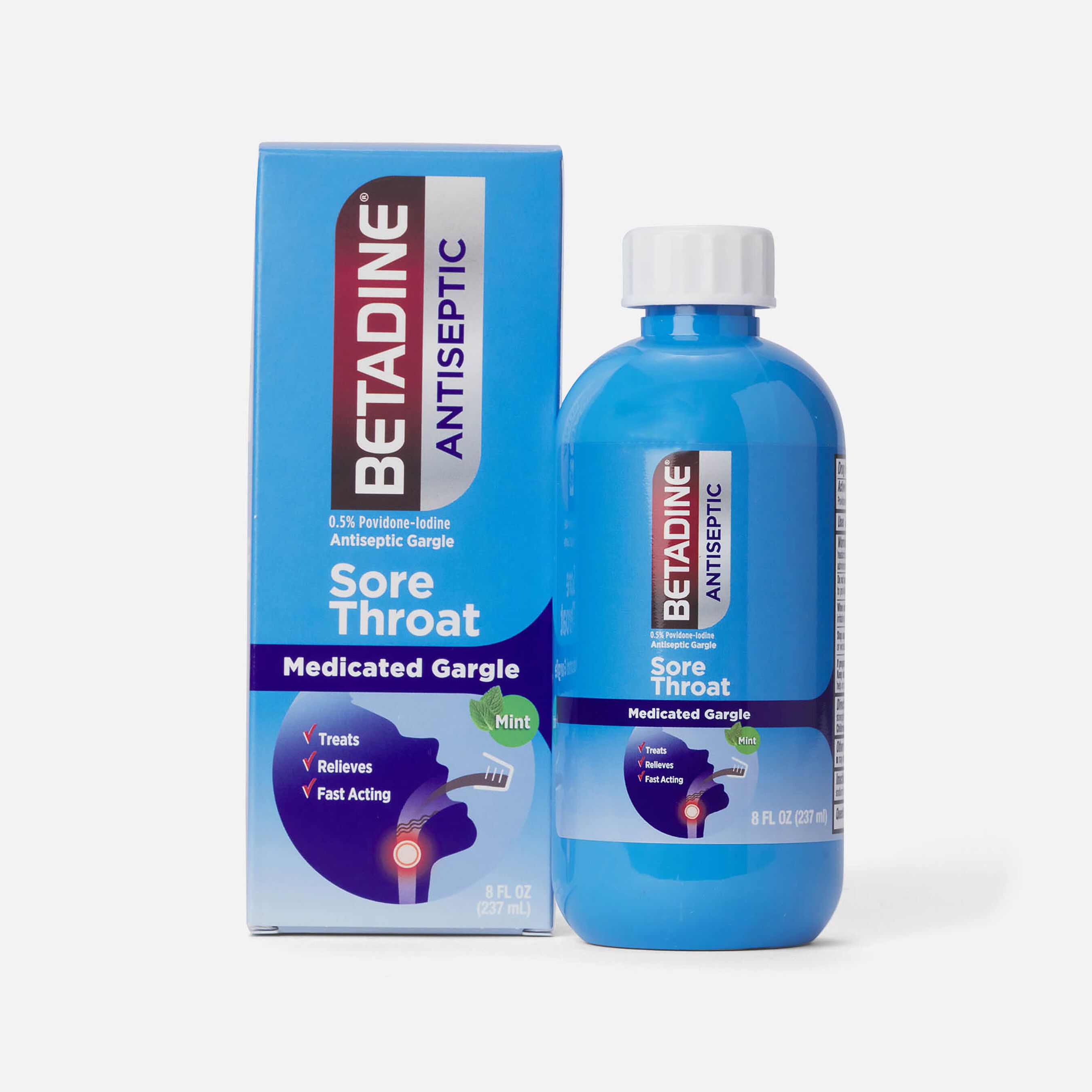 FSA Eligible Betadine Antiseptic Sore Throat Gargle, 8 fl. oz. FSA Store