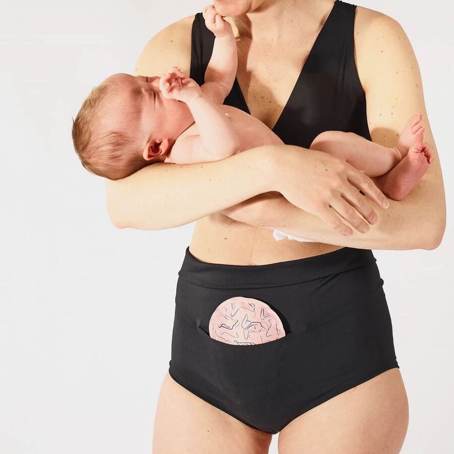 Nyssa FourthWear Postpartum Recovery Underwear & Between Legs Ice/Heat Pack, Black, L/XL, , large image number 4