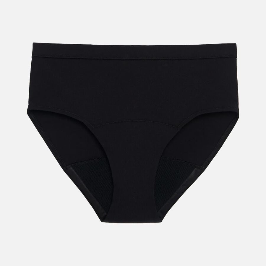 Thinx Teens All Day Brief, Black, Size 11/12, , large image number 0