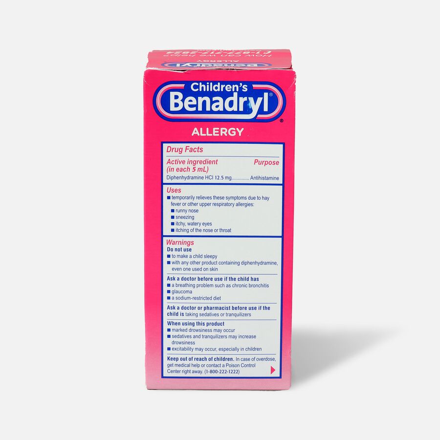 Children’s Benadryl Oral Solution, Cherry Flavored, 8 fl. oz.