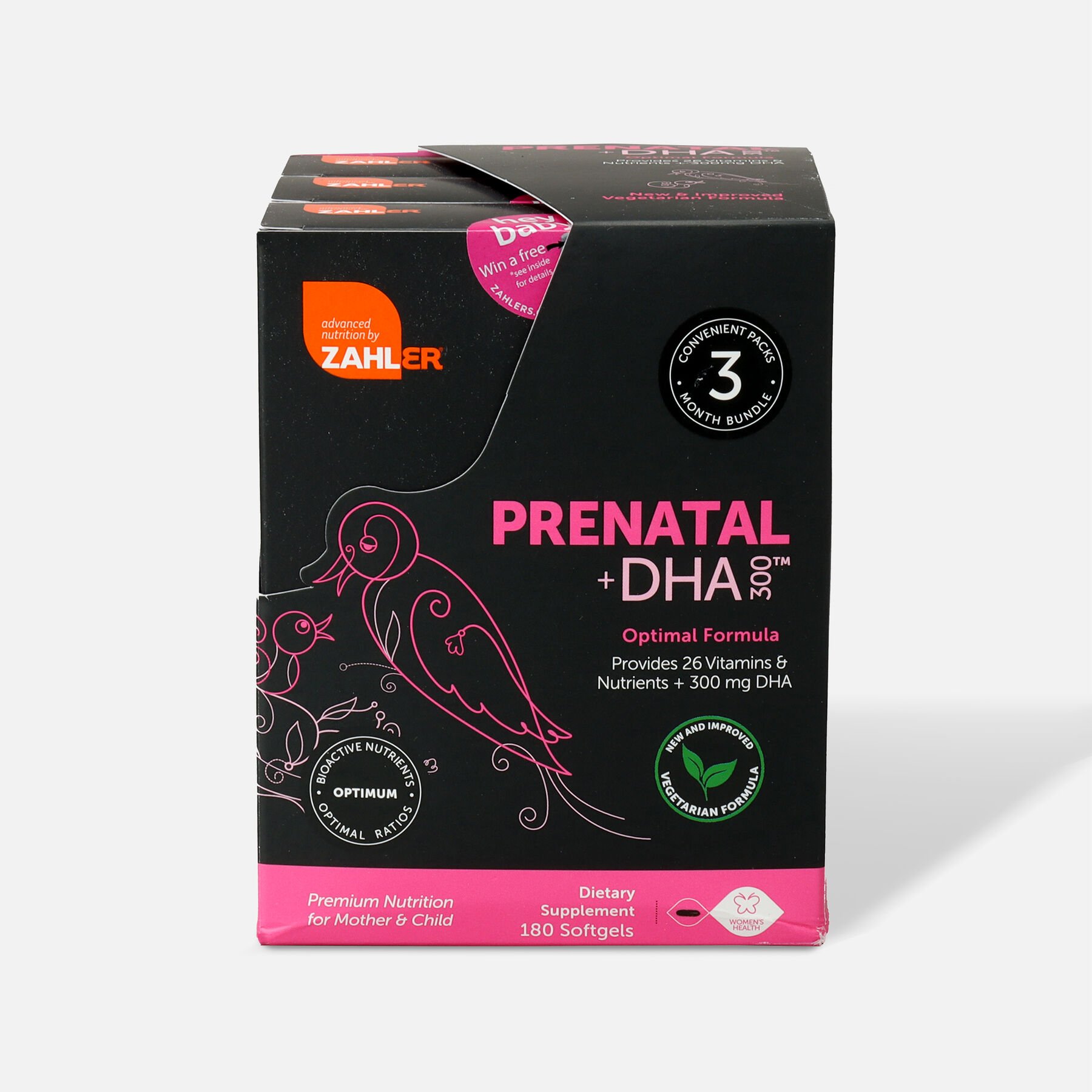 FSA Eligible Zahler Prenatal +DHA 300 mg Vitamins, 60 Softgels FSA Store