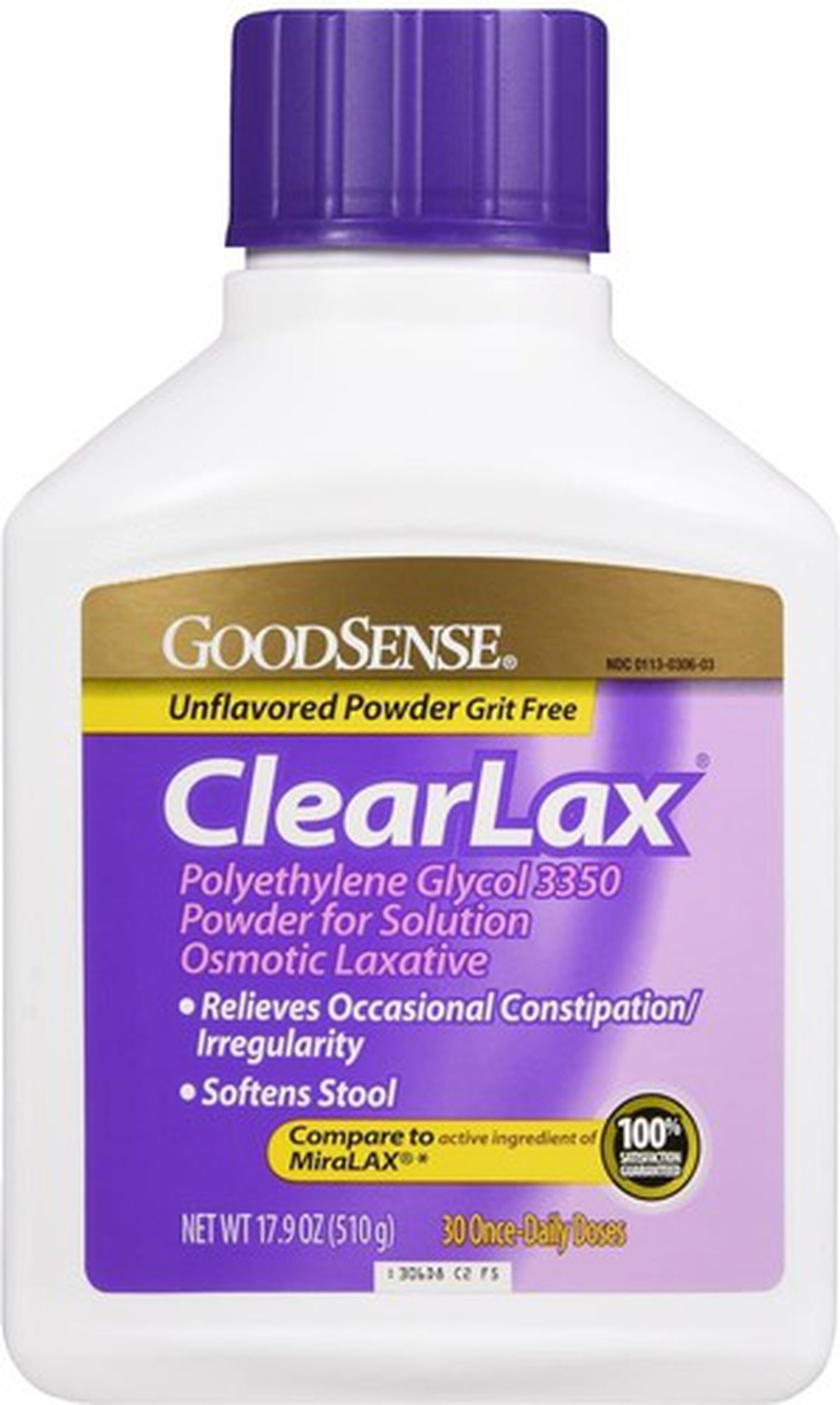 GoodSense® Clear Lax Polyethlene Glycol 3350 17g, 17.9 oz