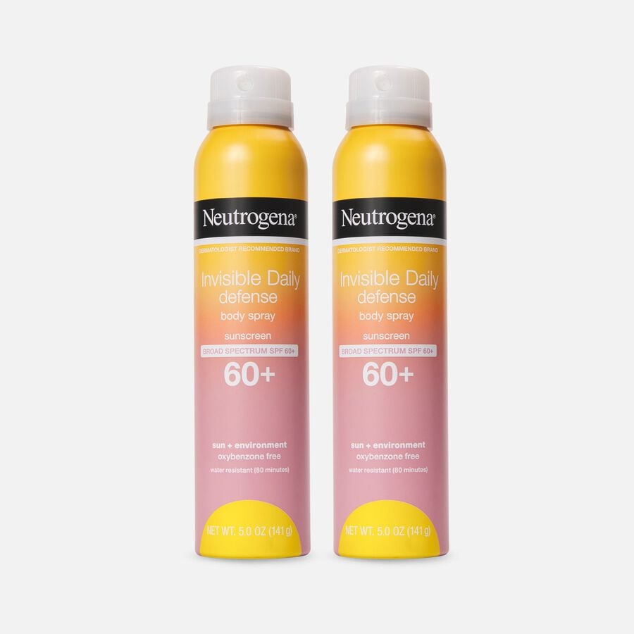 Neutrogena Invisible Defense Body Spray, SPF 60+, 5.0 oz. (2-Pack), , large image number 0