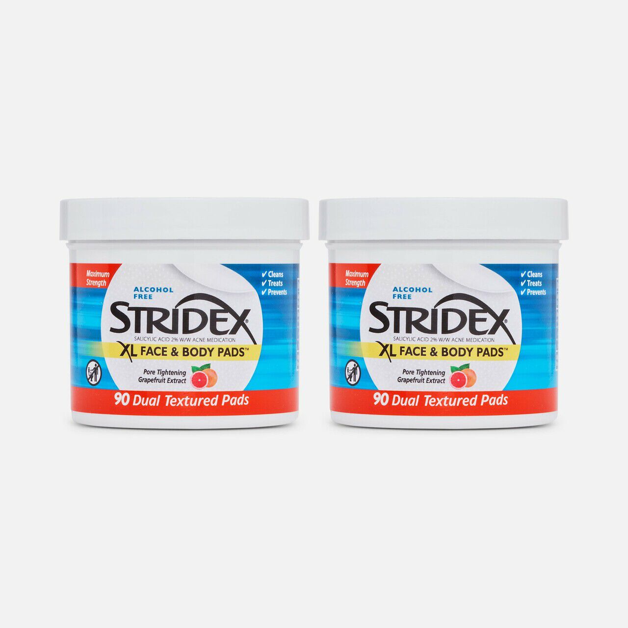 Stridex XL Face & Body Pads, 90 ct. (2-Pack) by Stridex | FSA Store