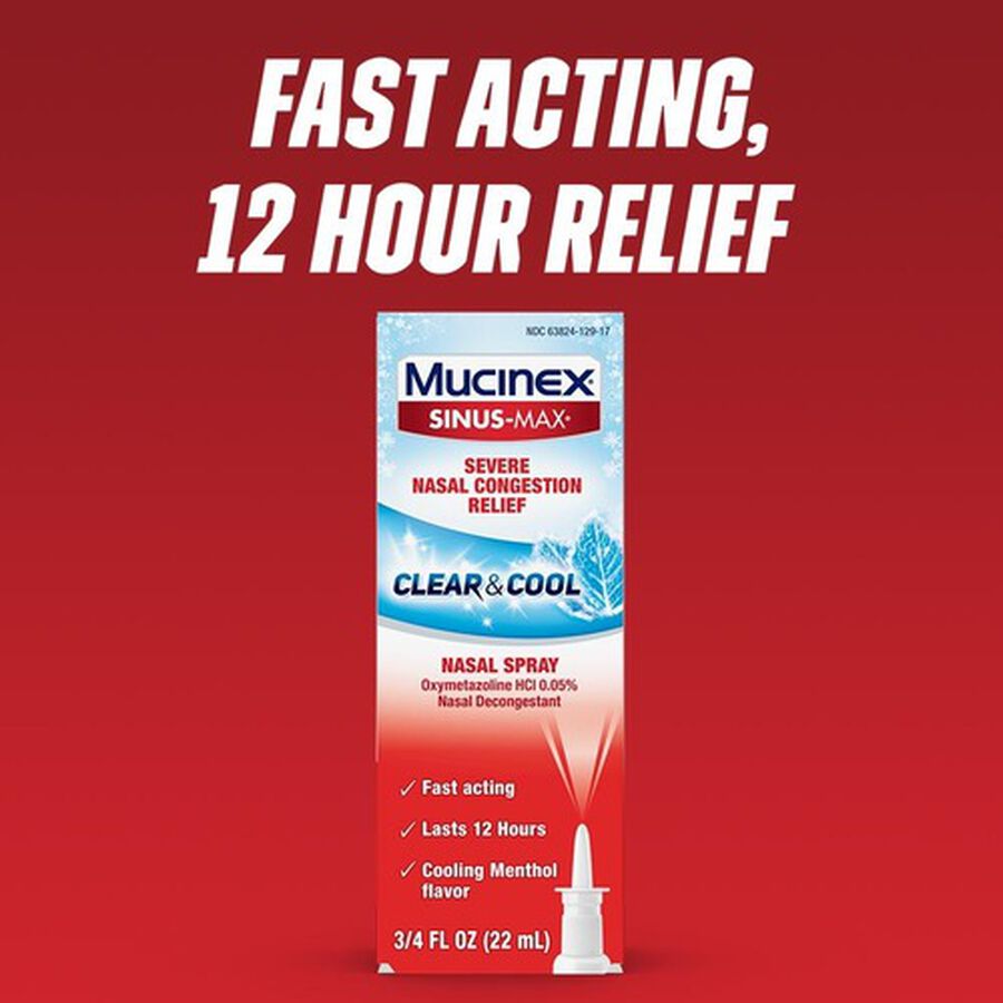 Mucinex Sinus-Max Nasal Spray Clear and Cool, .75 oz., , large image number 3