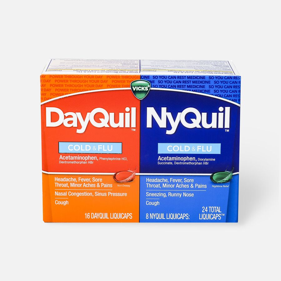 Vicks DayQuil/NyQuil Cold and Flu Combo Liquicaps, , large image number 1