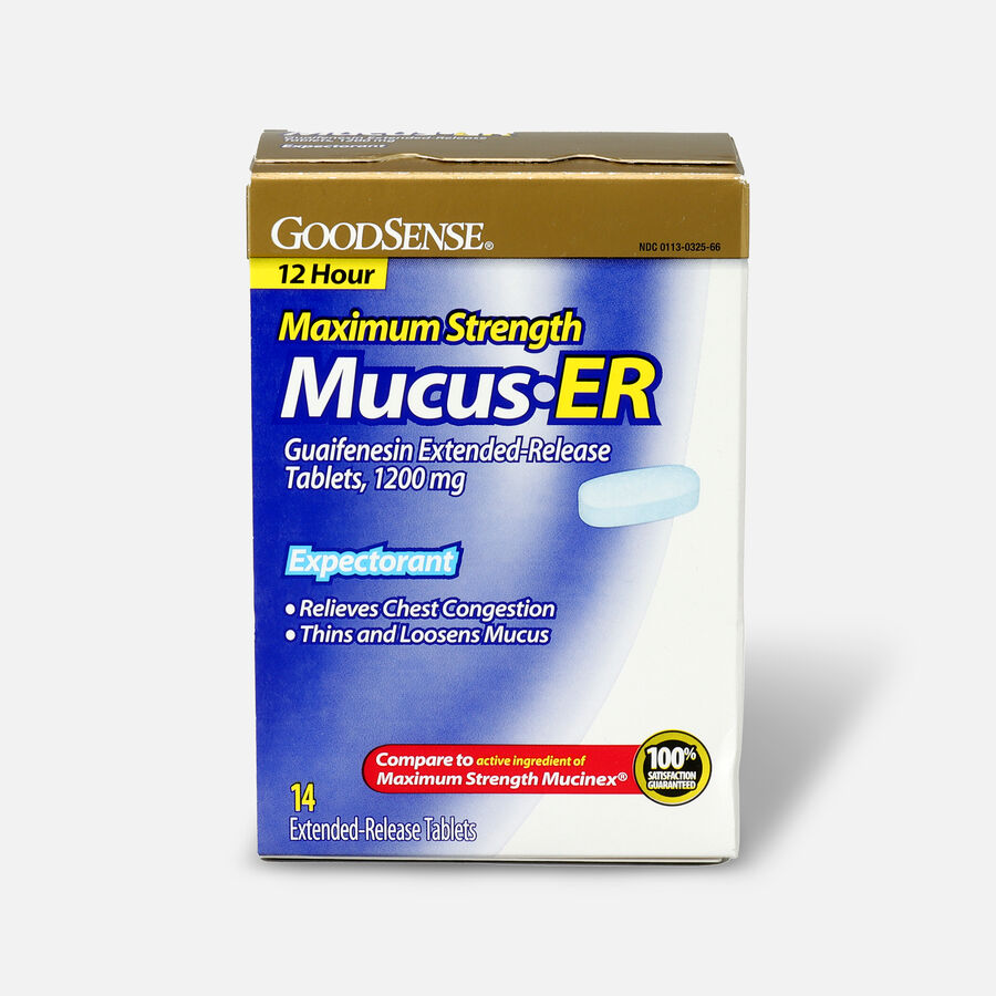 GoodSense® Guaifenesin ExRelease Tabs 1200 mg, Maximum Strength, 14 ct