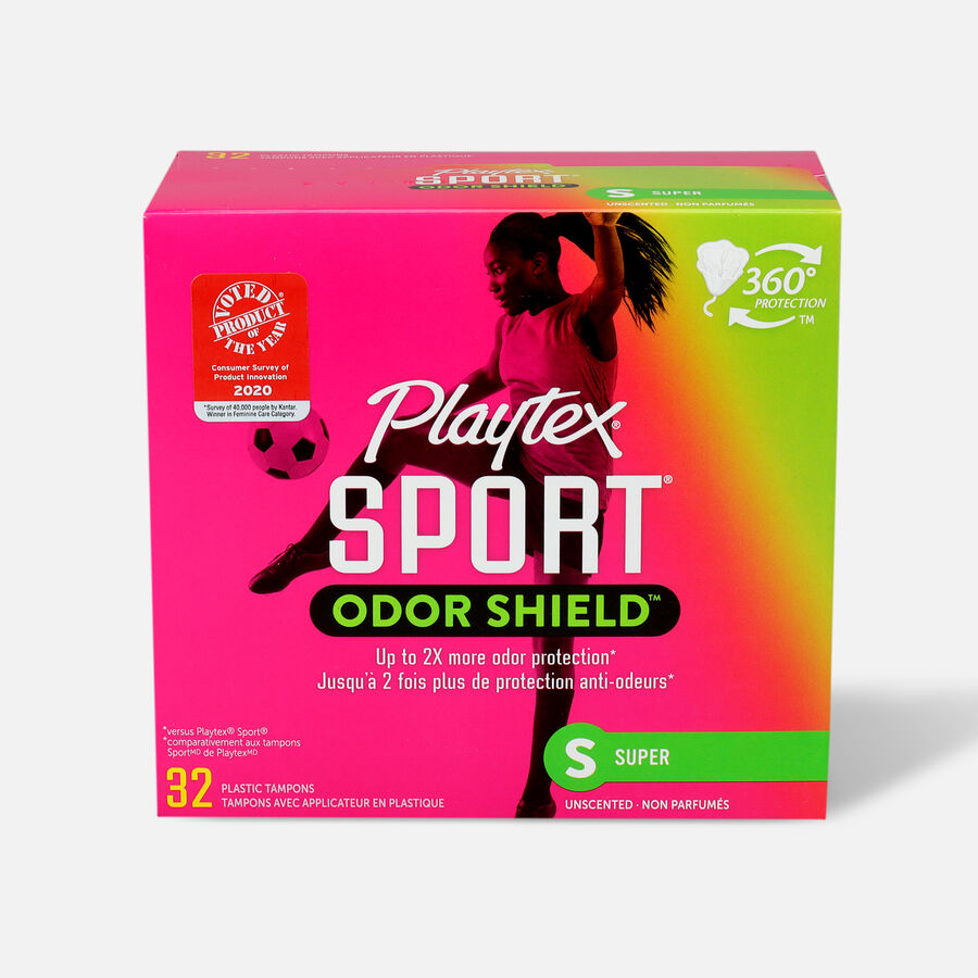 Playtex Sport Odor Shield Super Tampons, 32 ct., , large image number 0
