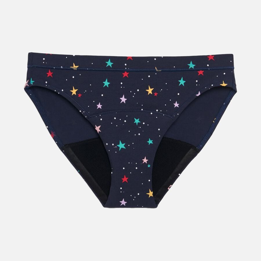 Thinx Teens All Day Bikini, Lucky Stars, Size 11/12, , large image number 0