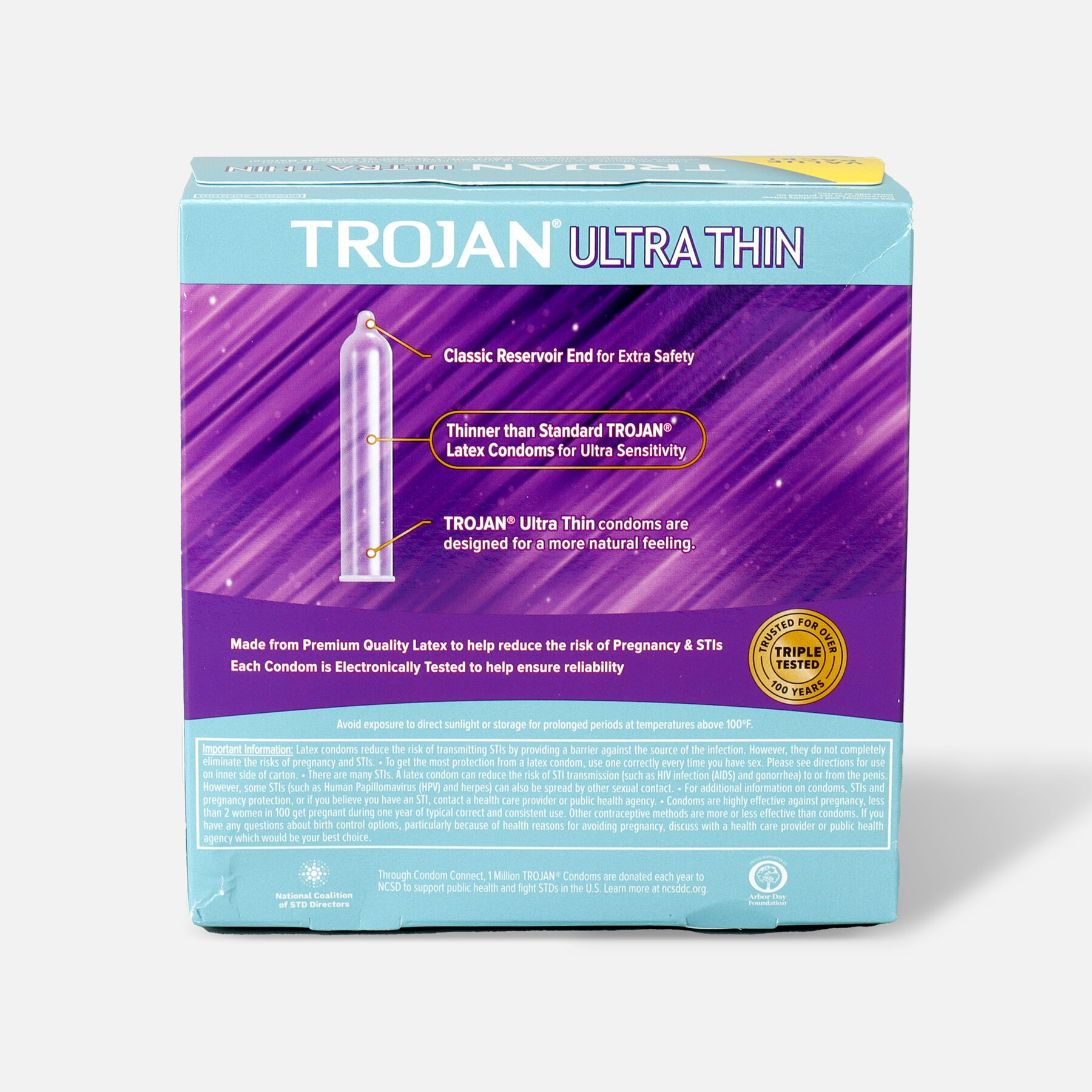 Trojan Ultra Thin Lubricated Latex Condoms, 36 ct.