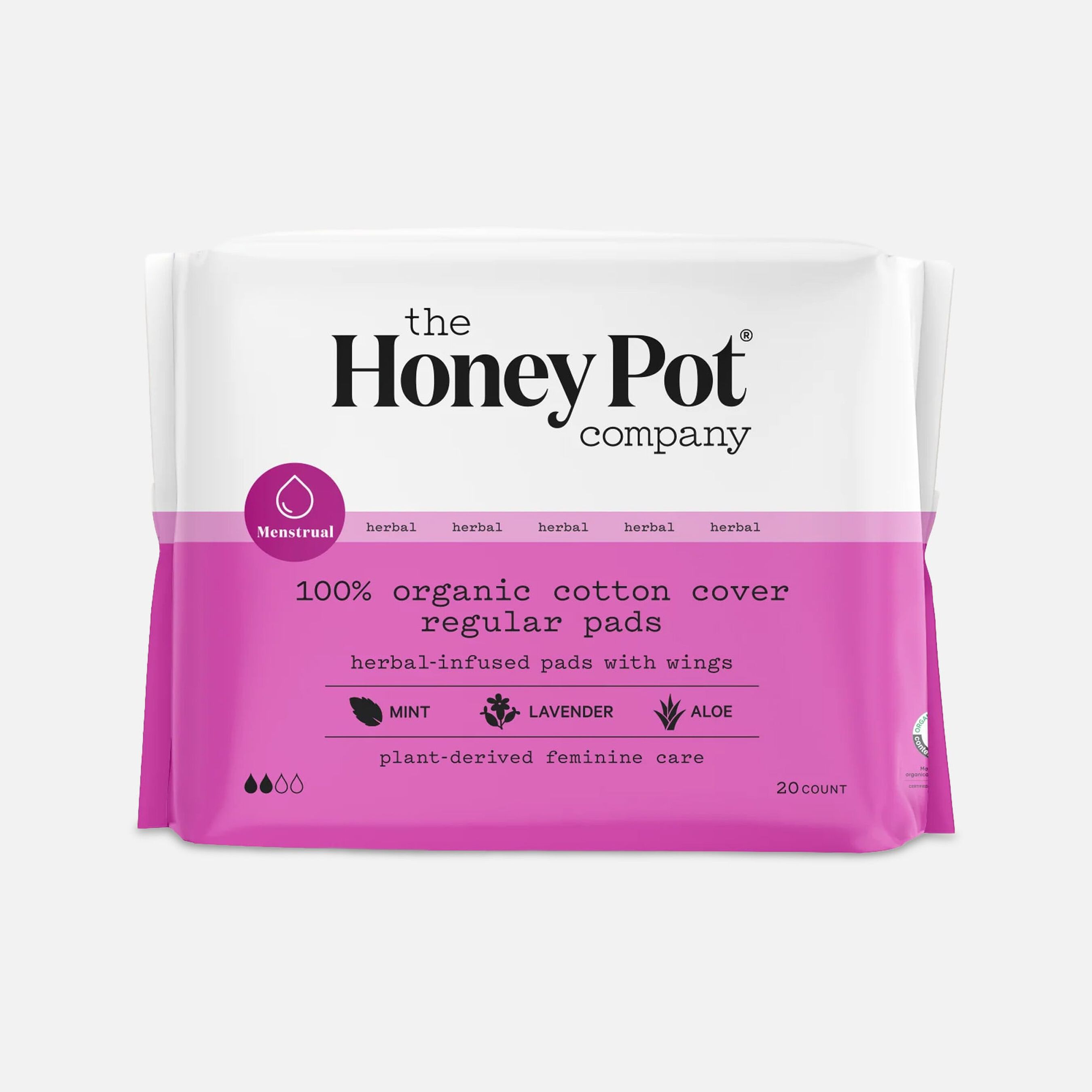 FSA Eligible The Honey Pot 100 Organic Top Sheet Super Herbal