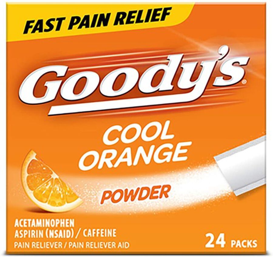 Goody's Cool Orange Acetaminophen / Aspirin Powder Stick, 24ct.