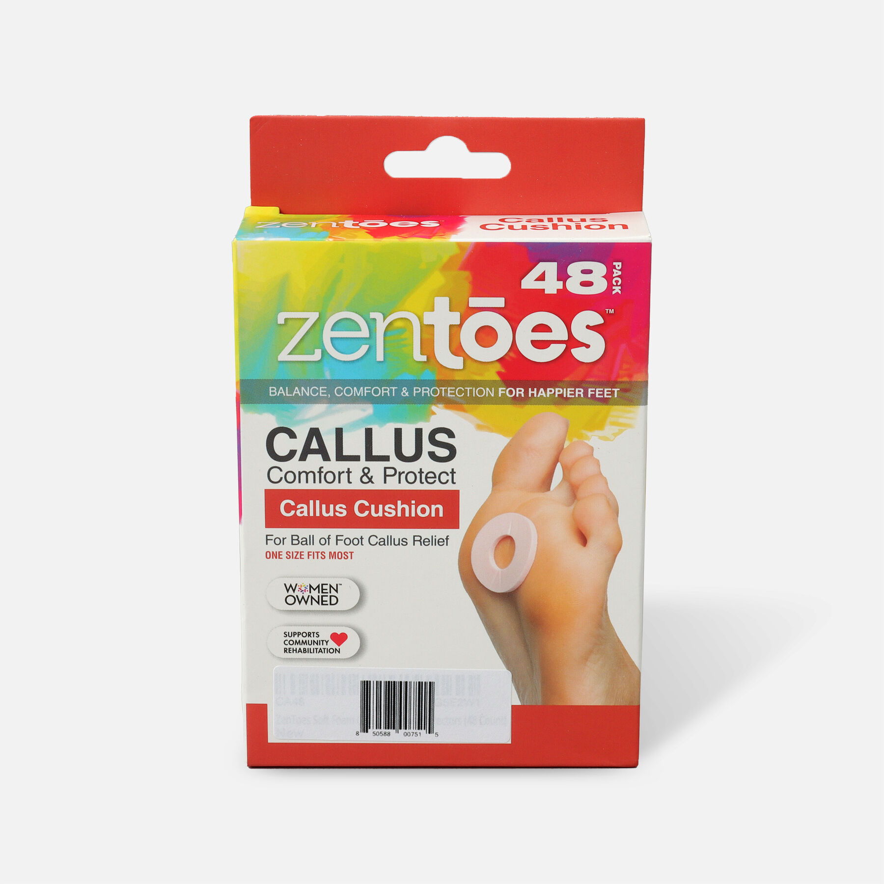 ZenToes Callus Pads Cushions 48 Pack