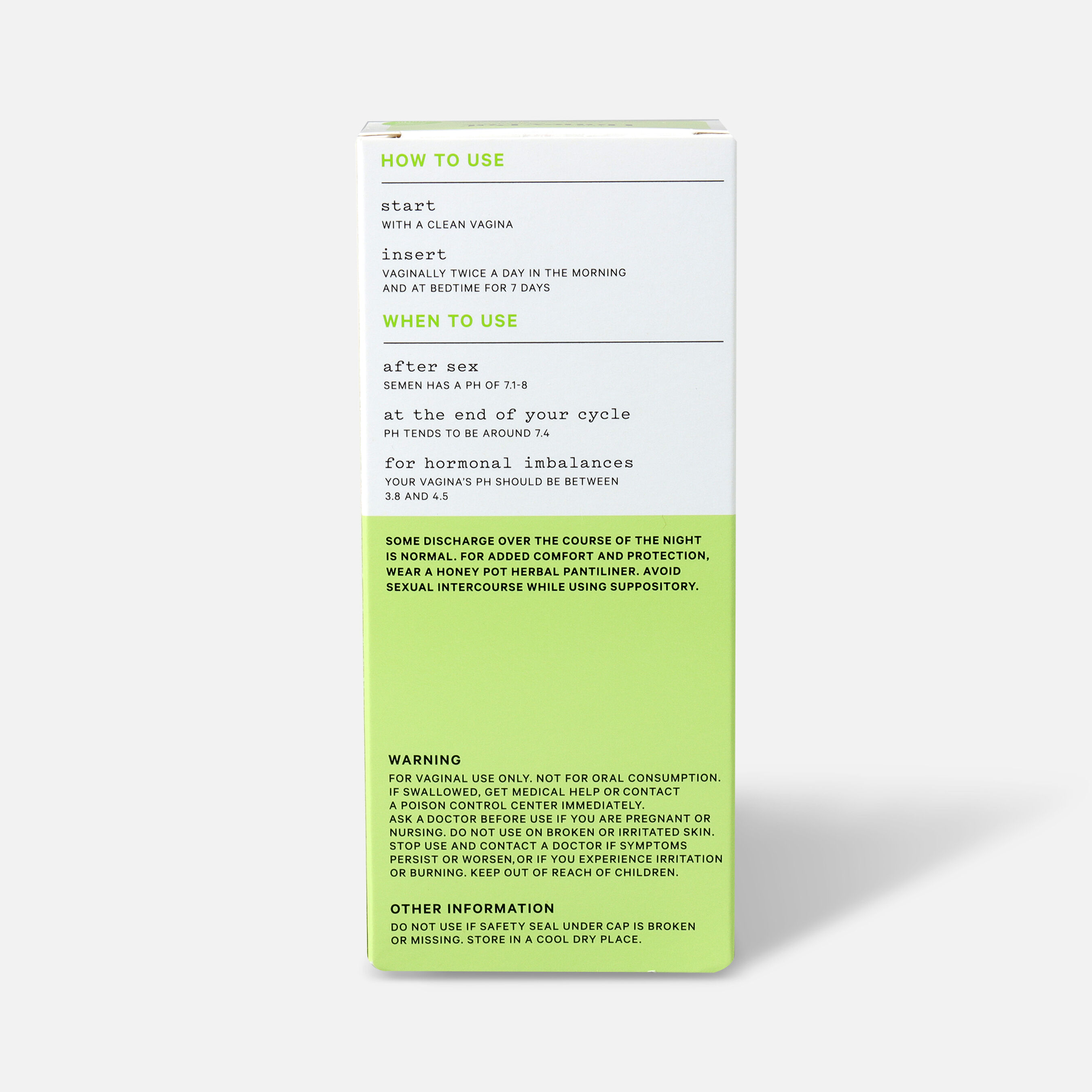 The Honey Pot Boric Acid & Herbs 7 Day Suppositories, 14ct