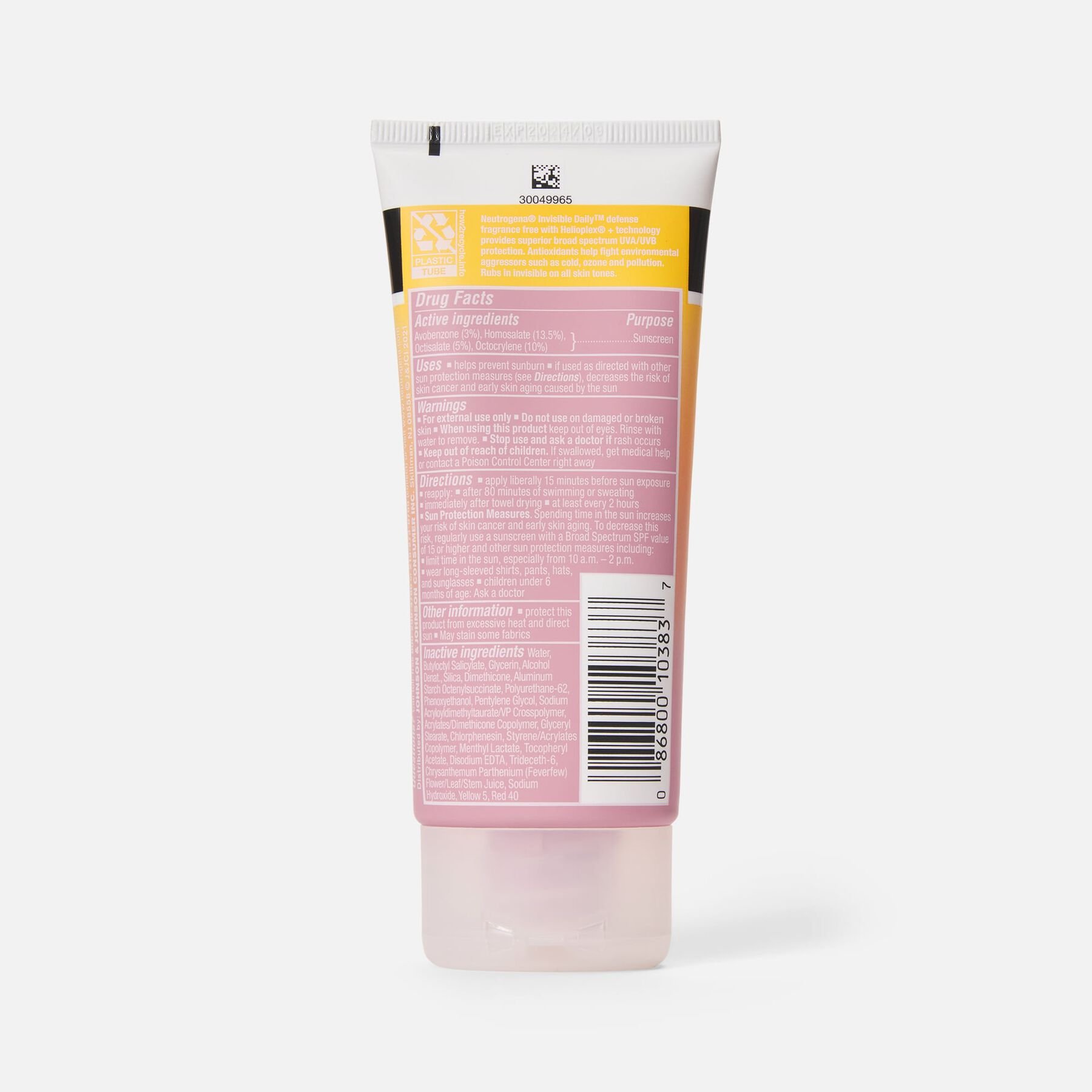 FSA Eligible Neutrogena Invisible Defense FragranceFree Lotion SPF 60