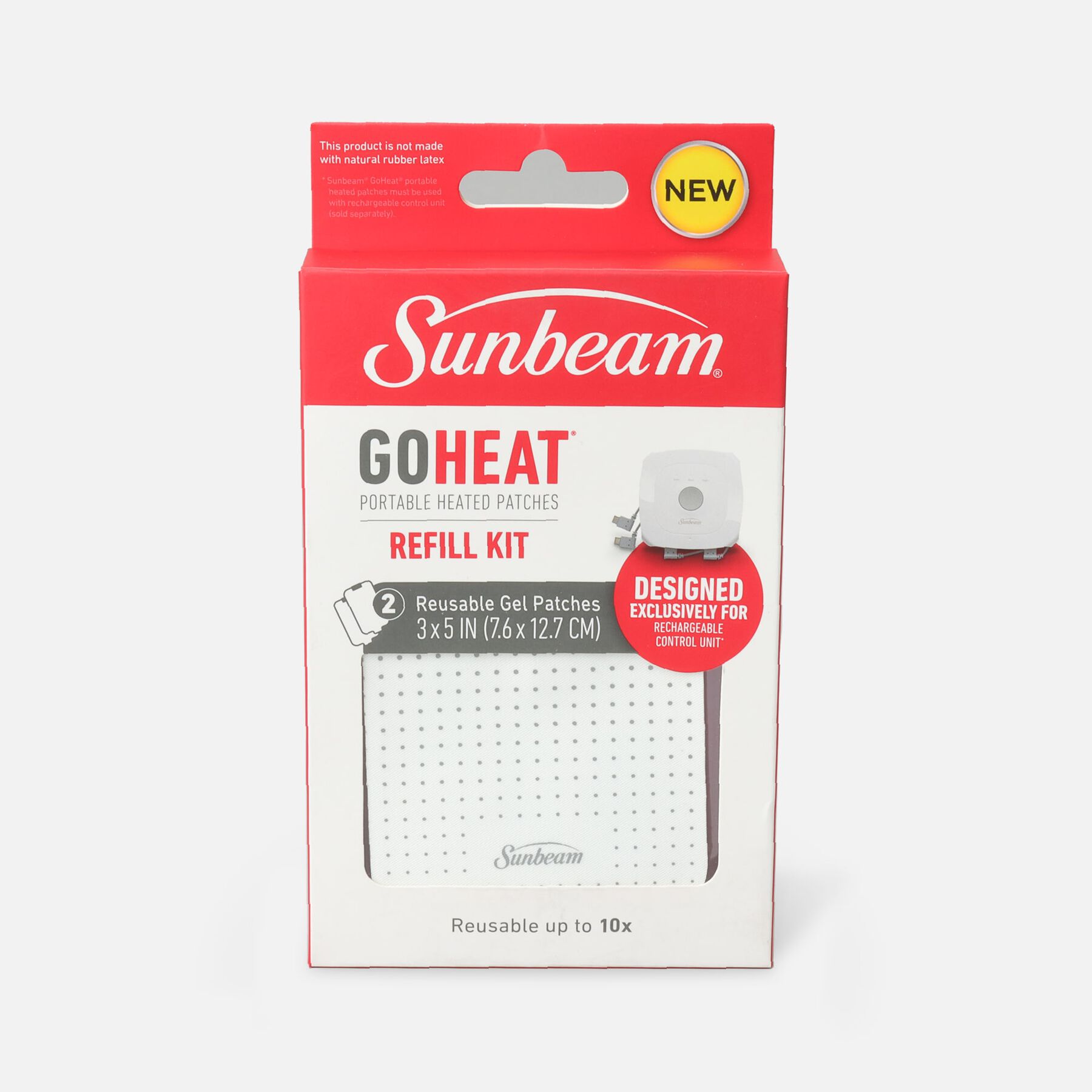 Sunbeam GoHeat Portable Heated Patches Refill For Starter Kit, No Tray