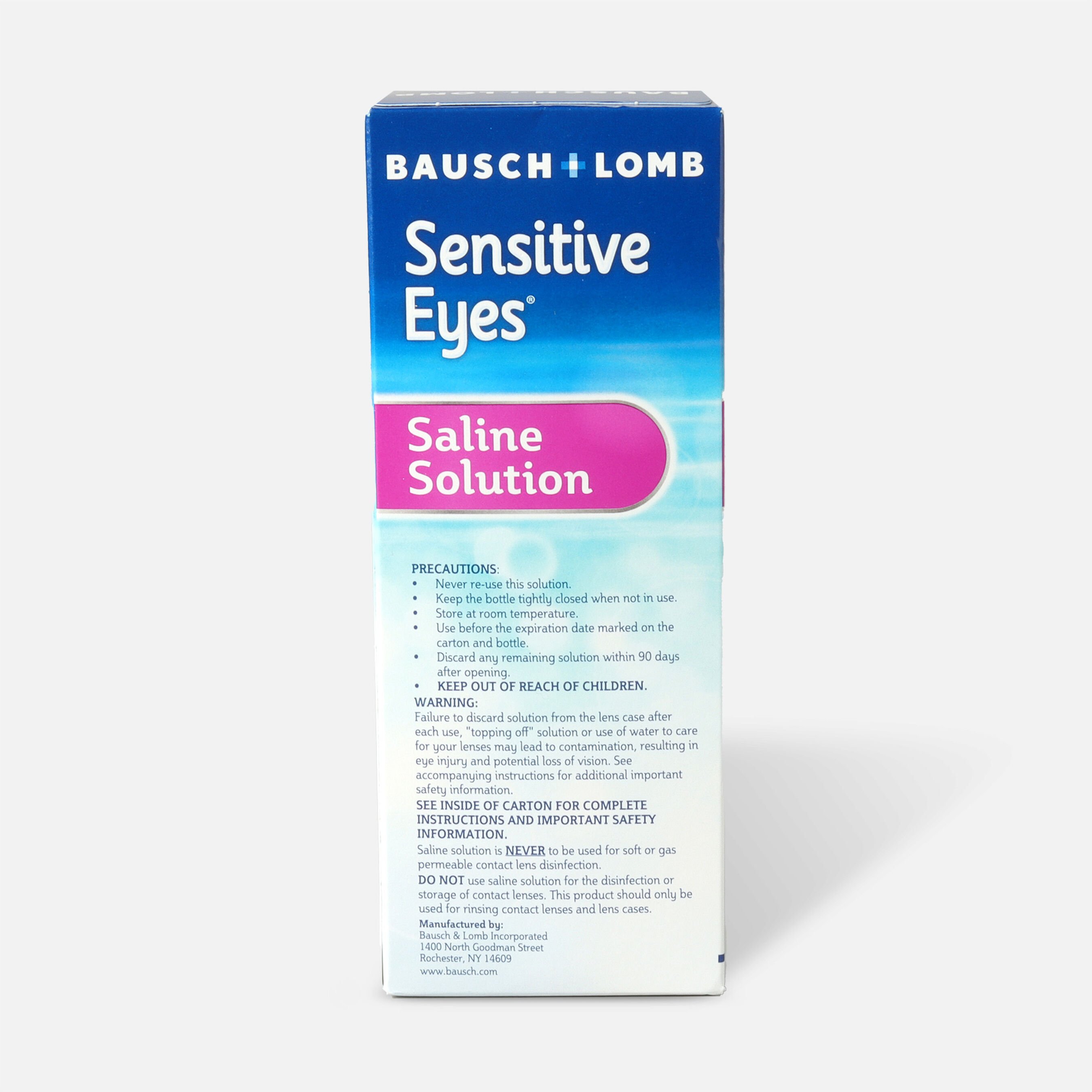 FSA Eligible Sensitive Eyes Plus Saline Solution For Soft Contact