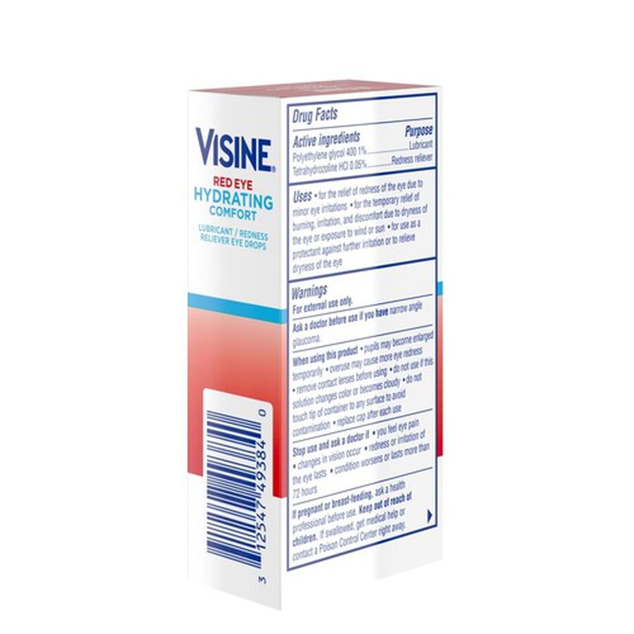 Visine Red Eye Hydrating Comfort Lubricating Eye Drops, .5 fl oz., , large image number 8