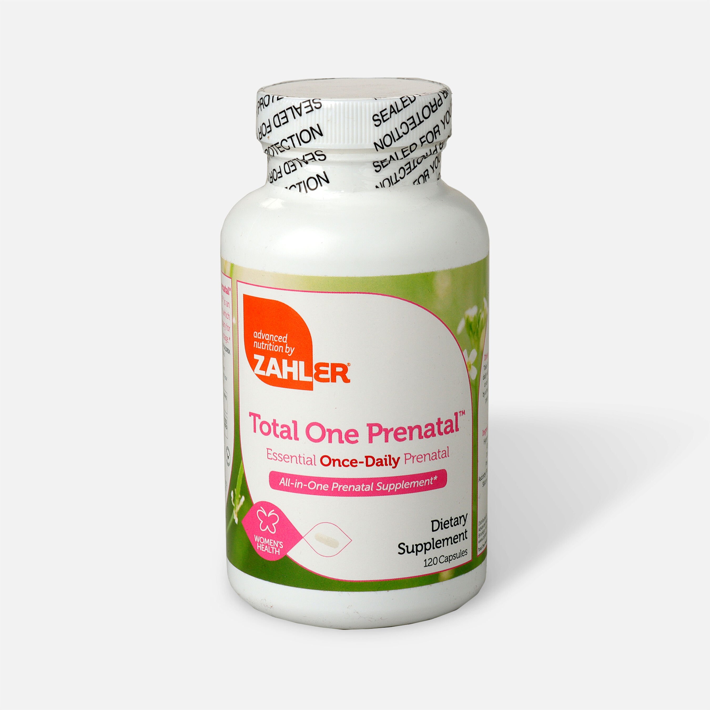 FSA Eligible Zahler Total One Prenatal, Complete One a Day Prenatal Multivitamin, 120 Capsules