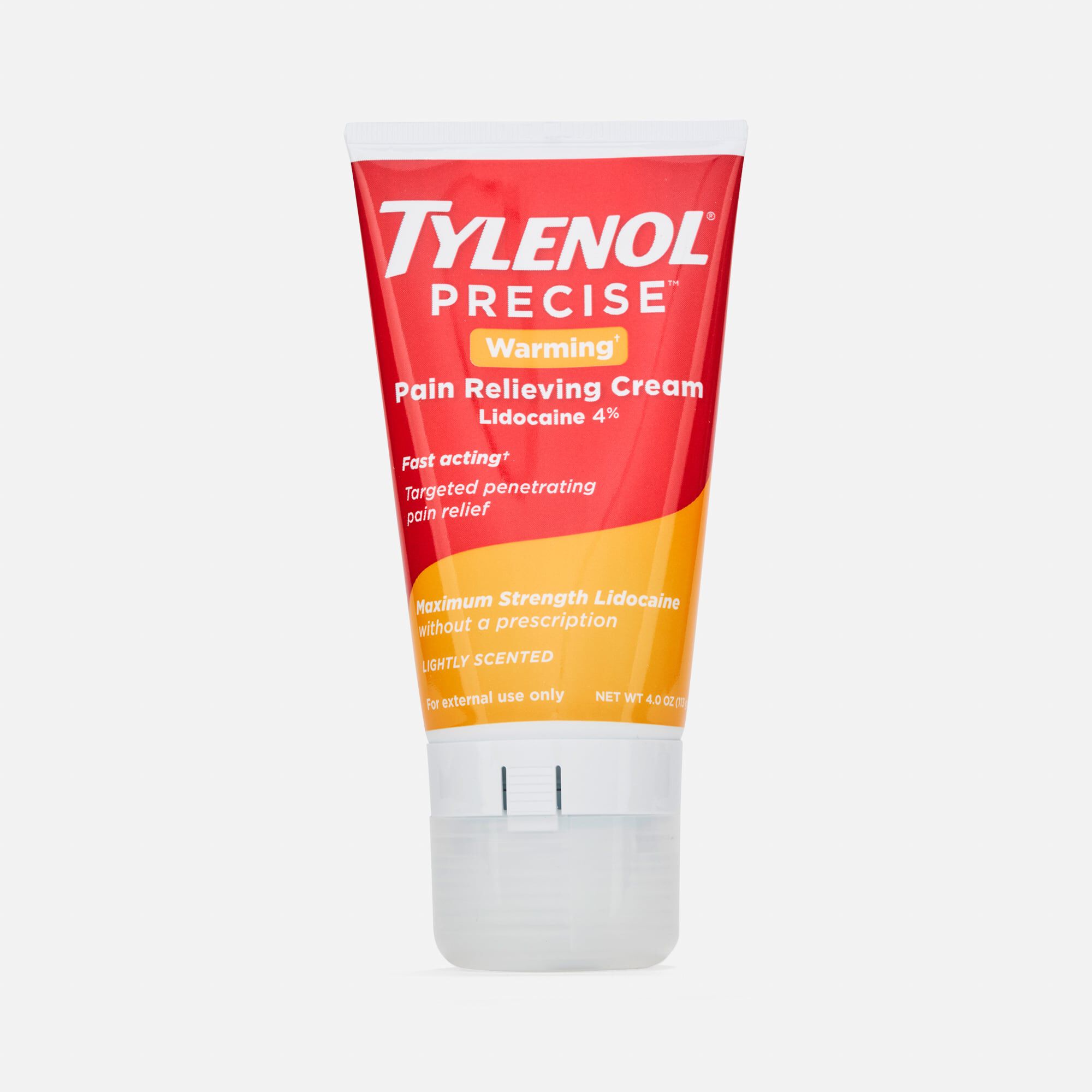 Tylenol Precise Warming Pain Relief Cream – 4% Lidocaine, 4 oz. by