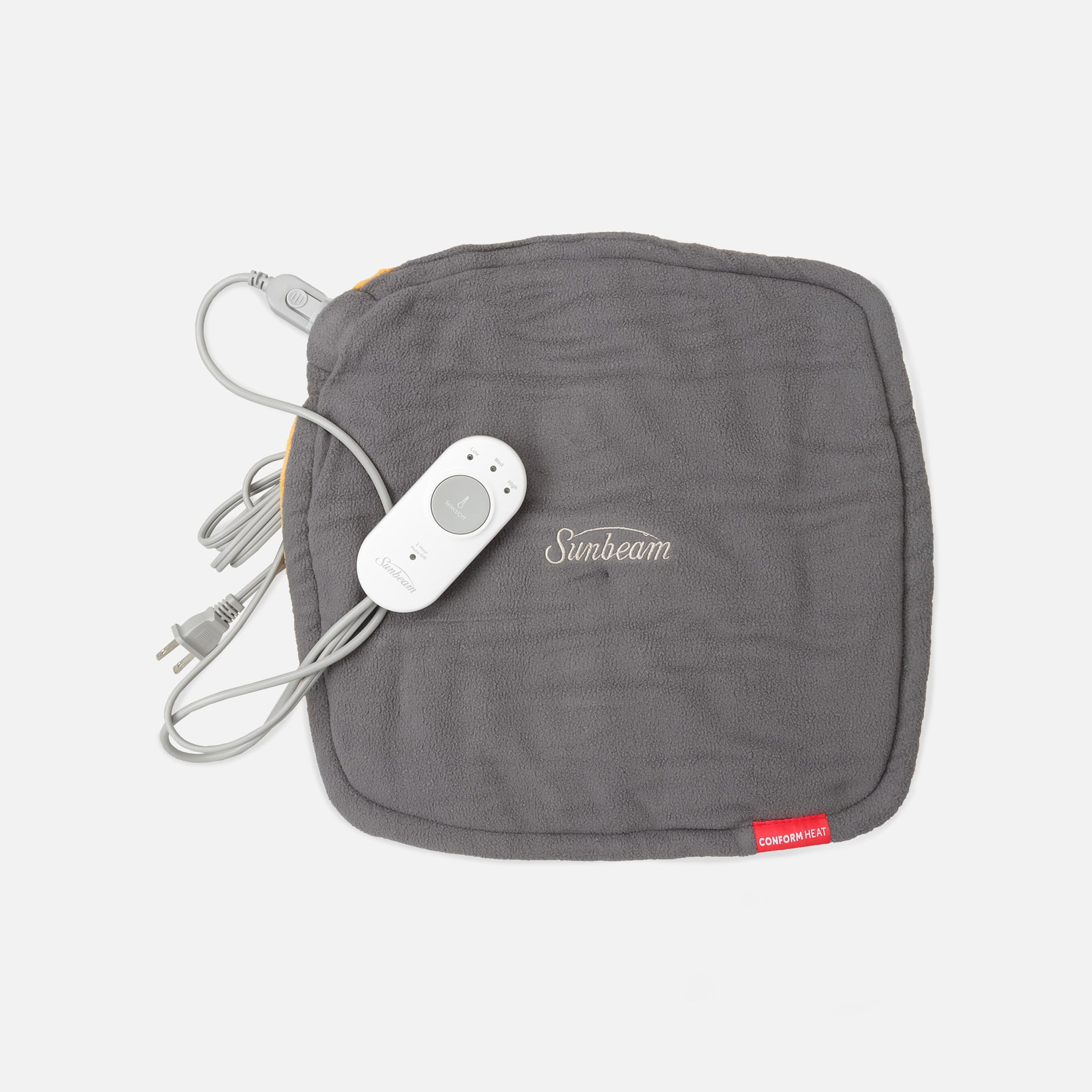 Sunbeam ConformHeat, XpressHeat, Standard Heating Pad, Yellow, 3 Heat
