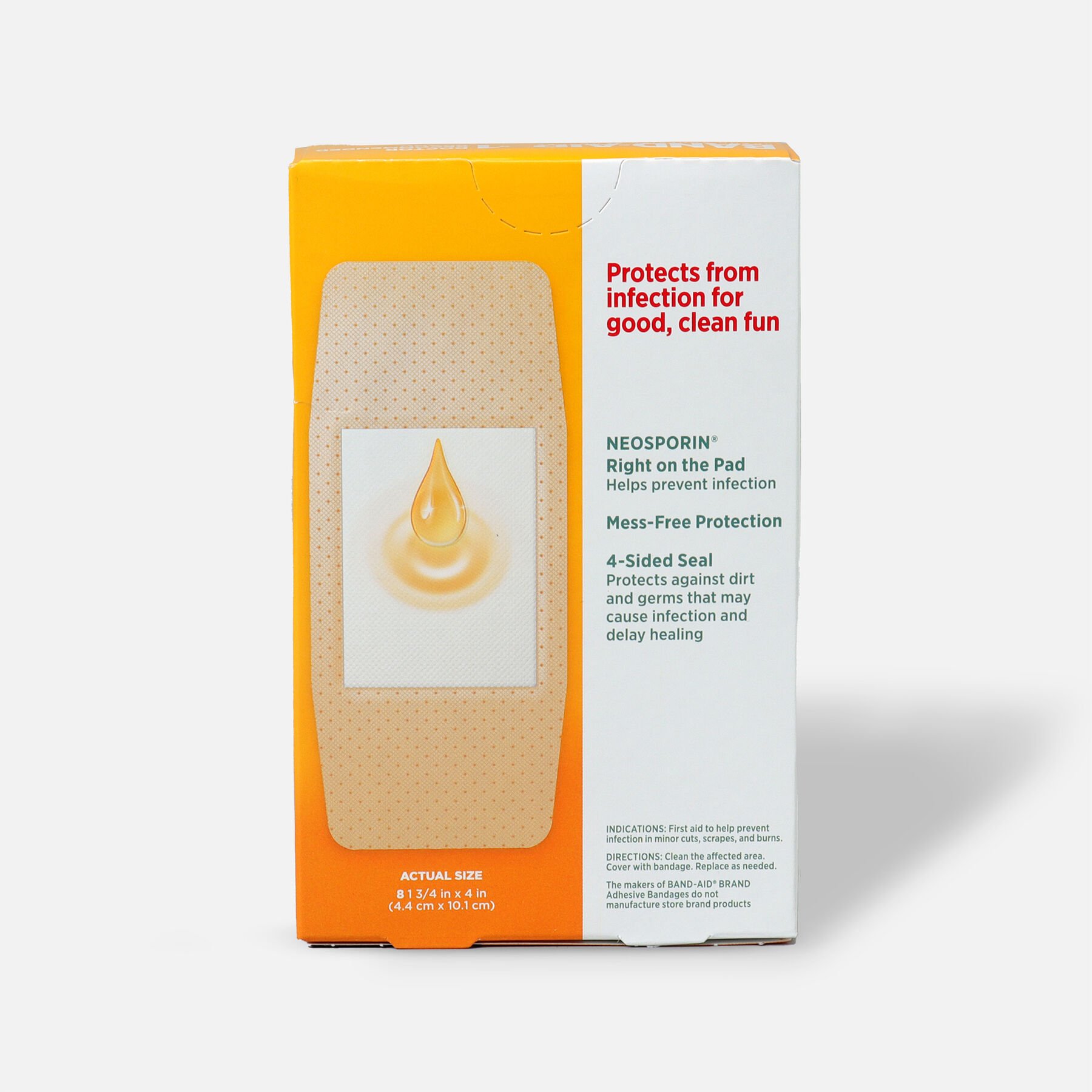 FSA Eligible BandAid Adhesive Bandages Infection Defense With Neosporin Antibiotic Extra Large