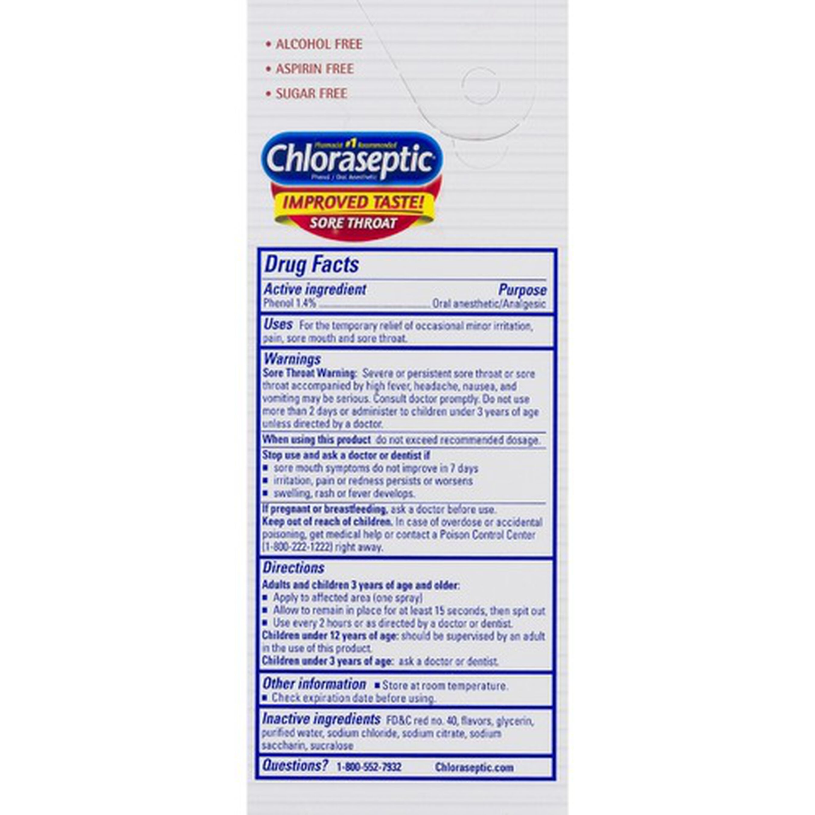 Chloraseptic, Cherry, Sore Throat Spray, 0.67 oz Pocket Pump