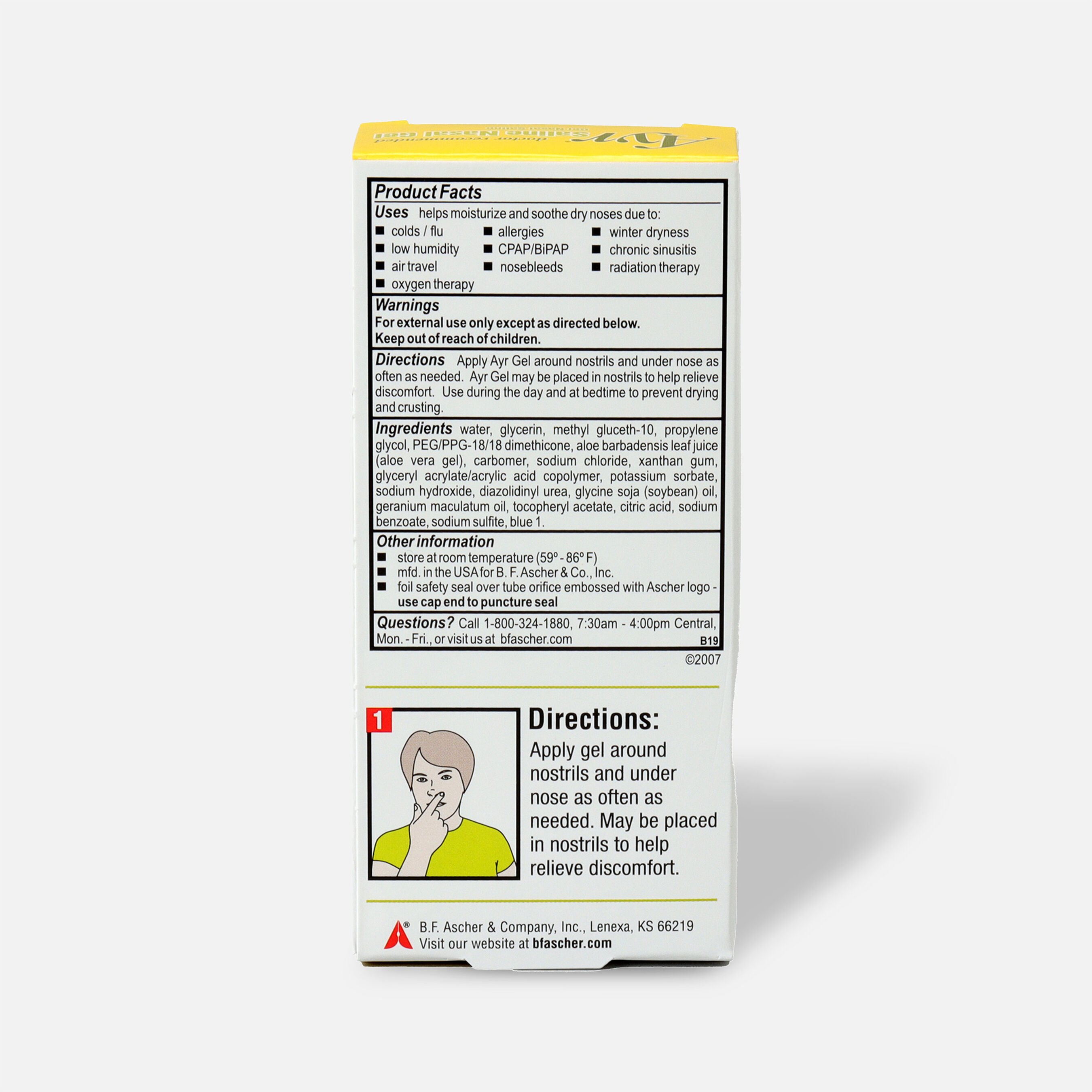 Ayr Saline Nasal Gel with Soothing Aloe, 0.5 oz