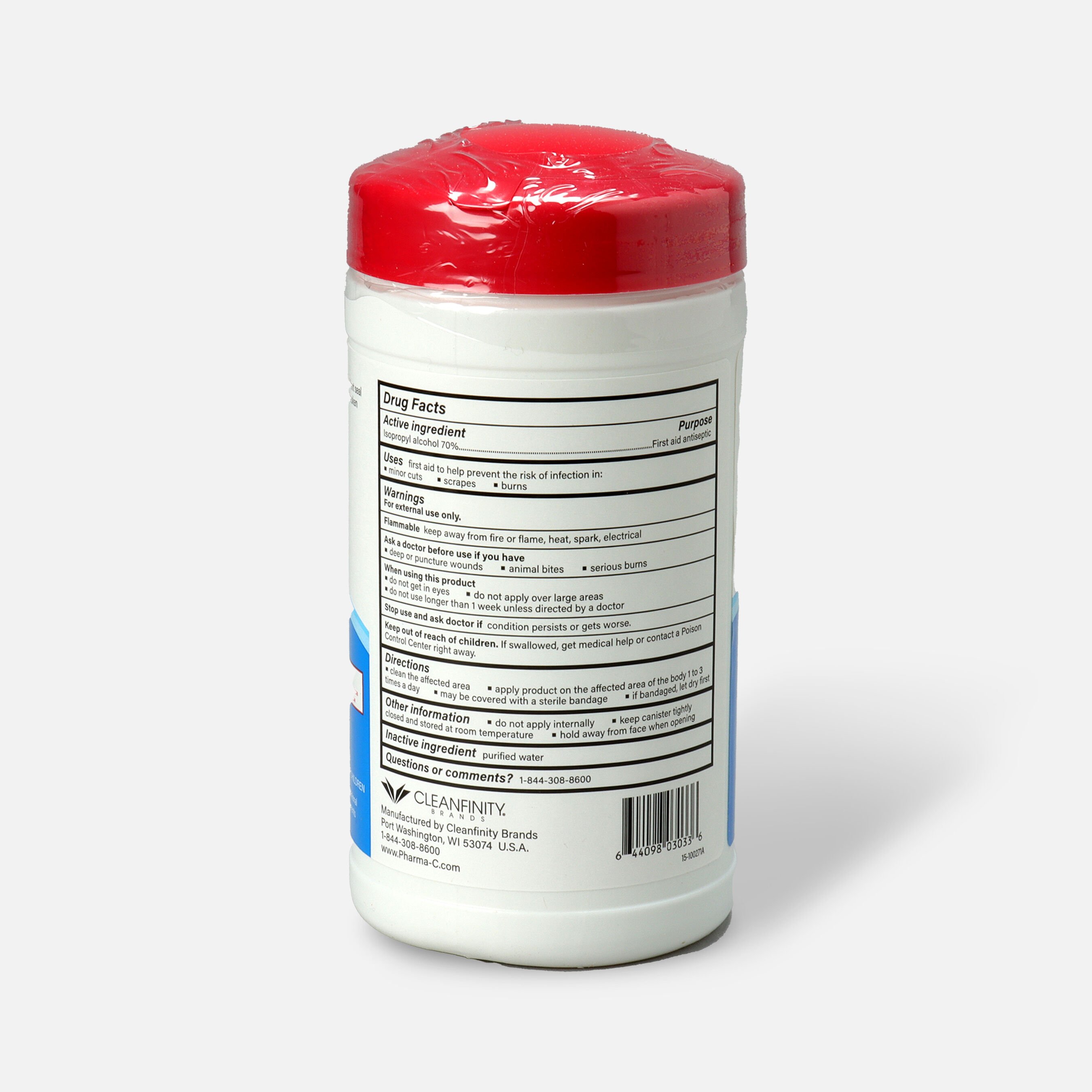 FSA Eligible PharmaCWipes™ 70 Isopropyl Alcohol First Aid Wipe FSA