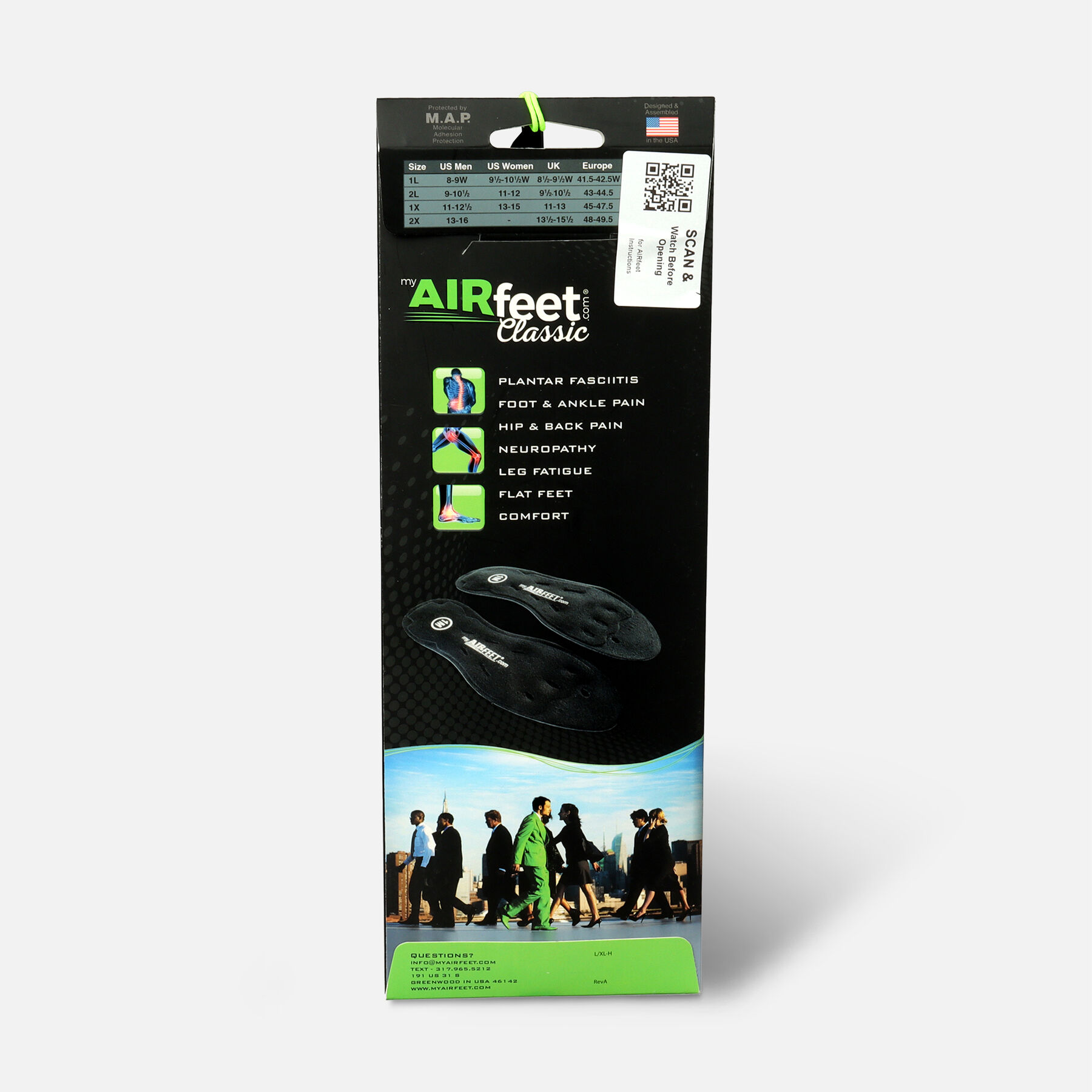 FSA Eligible AirFeet CLASSIC Insoles, Black FSA Store