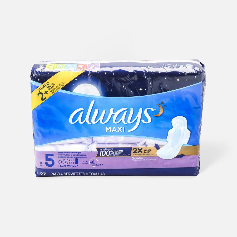 Always Maxi Pads with Wings, Unscented, , large image number 1
