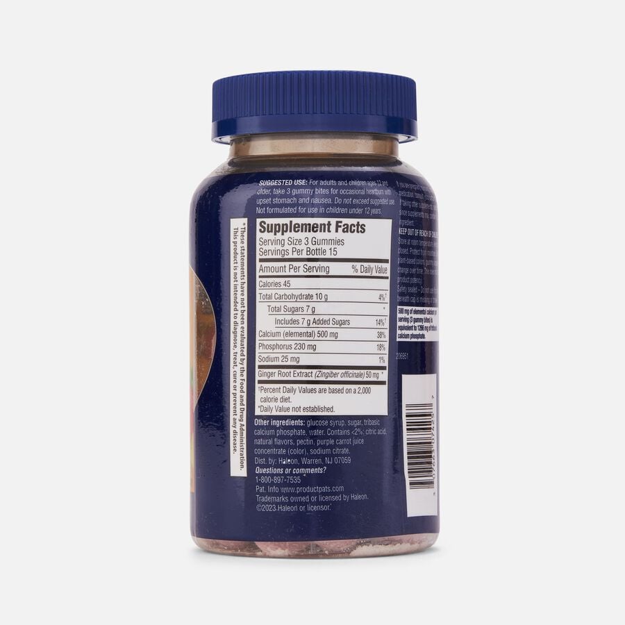 TUMS+ Upset Stomach & Nausea Support Gummy Bites, Ginger Berry, 45 ct., , large image number 1