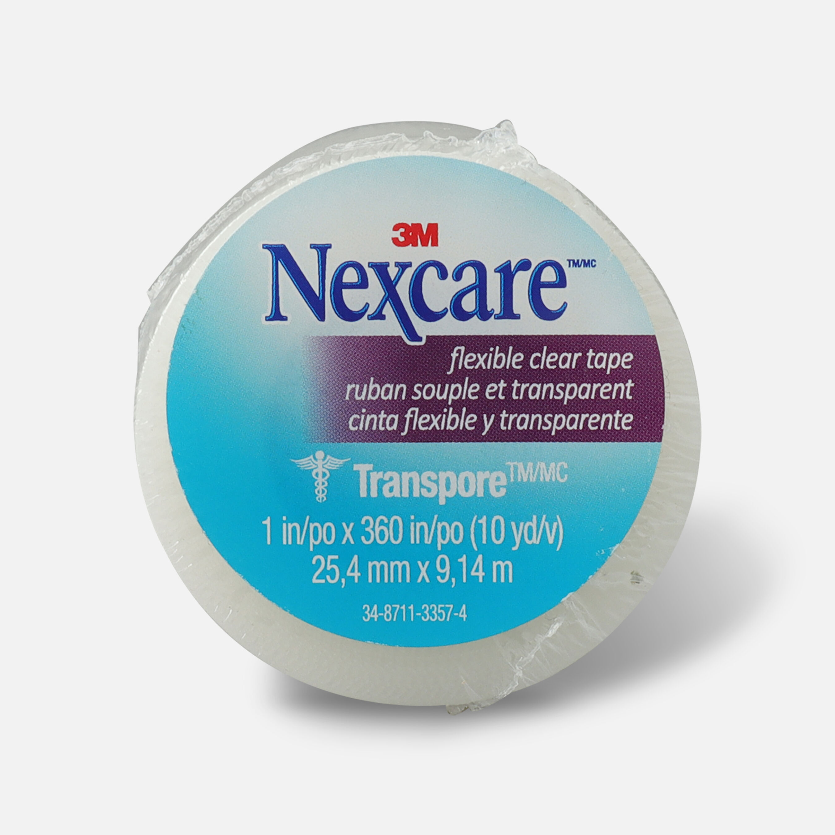 Nexcare Flexible Clear Tape, 1" x 10 yds. 1ct