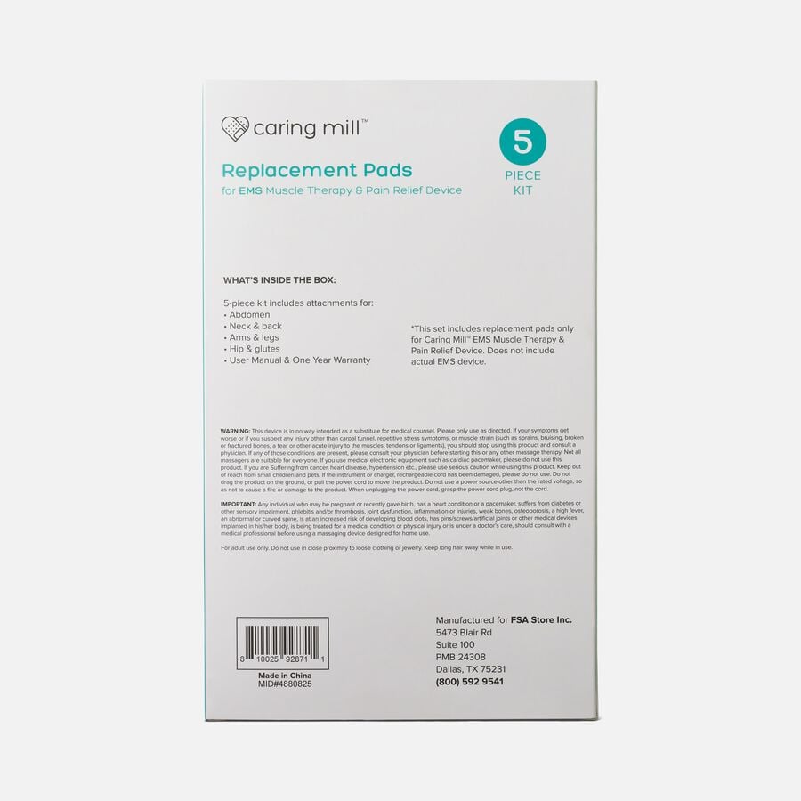 Caring Mill&trade; Replacement Pads for Muscle & Body Pain Relief EMS/Tens Unit Kit, , large image number 1