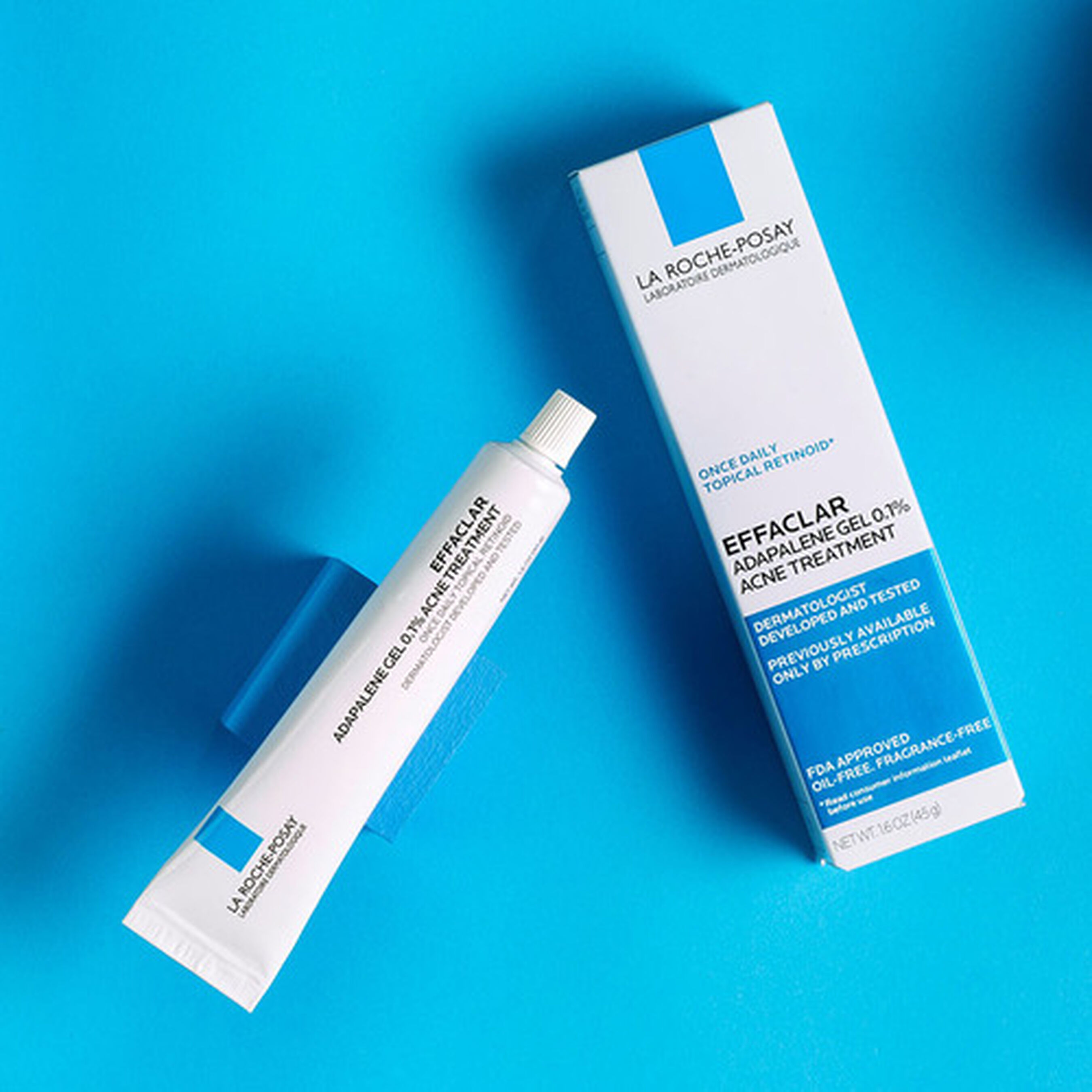 La Roche-Posay Effaclar Adapalene Gel 0.1%, Retinoid Acne Treatment, 1.