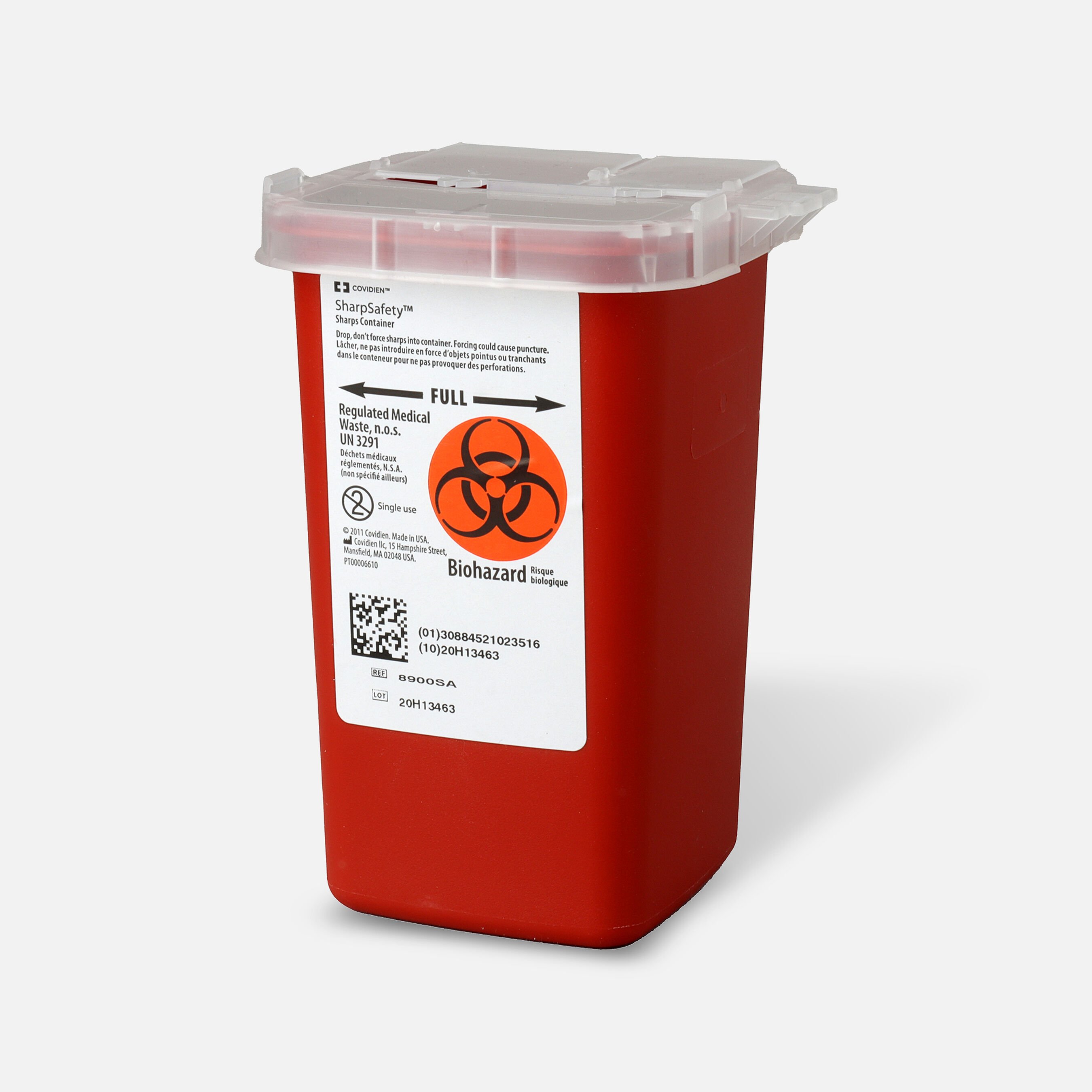 FSA Eligible Kendal 8900SA Sharps Container 1 qt, Red FSA Store