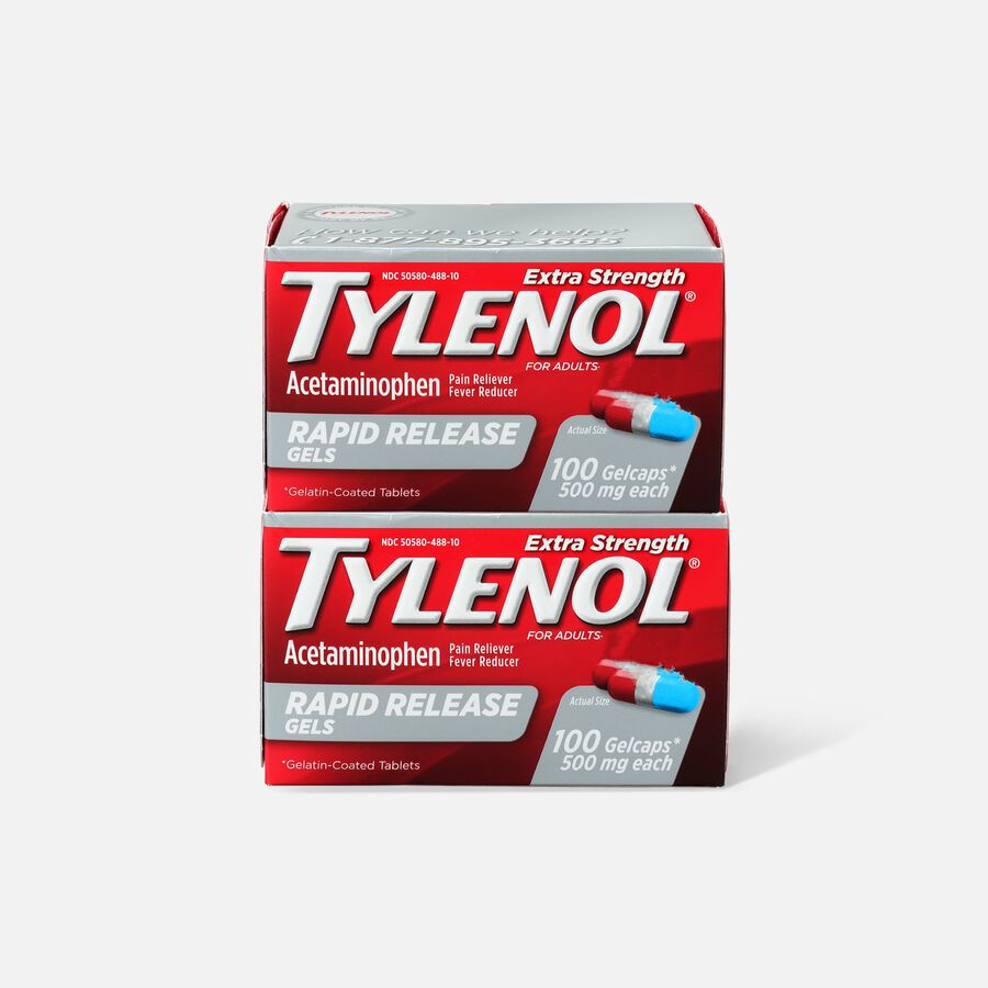 Tylenol Extra Strength Rapid Release Gels, 100 ct. (2-Pack), , large image number 0