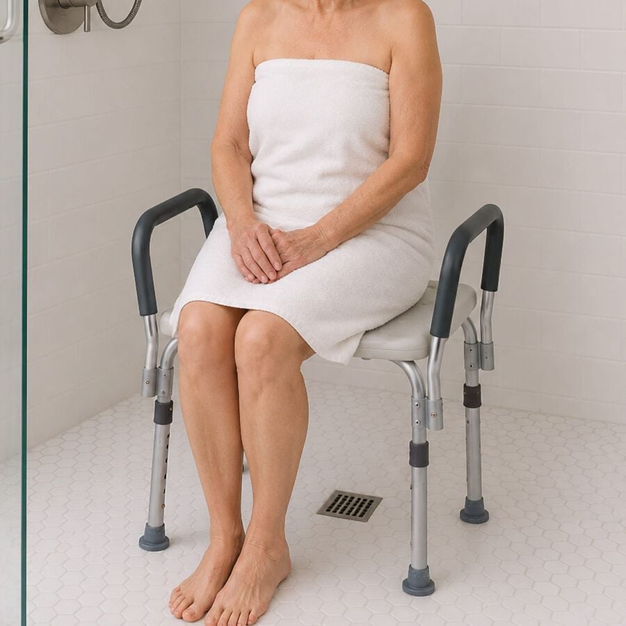 Alex Orthopedic Bath Bench with Arms, , large image number 2