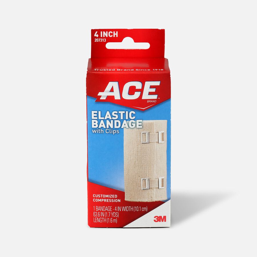 ACE 4" Elastic Bandage with Clips, , large image number 0