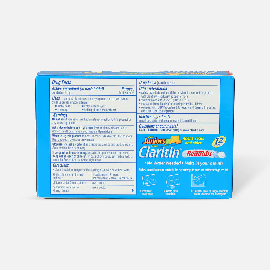Claritin Junior's Allergy 12 Hour RediTabs, 5mg, 10 Count