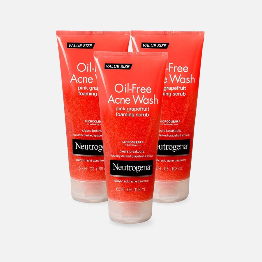 Neutrogena Pink Grapefruit Foaming Face Scrub, 6.7 oz. (3-Pack), , large image number 0