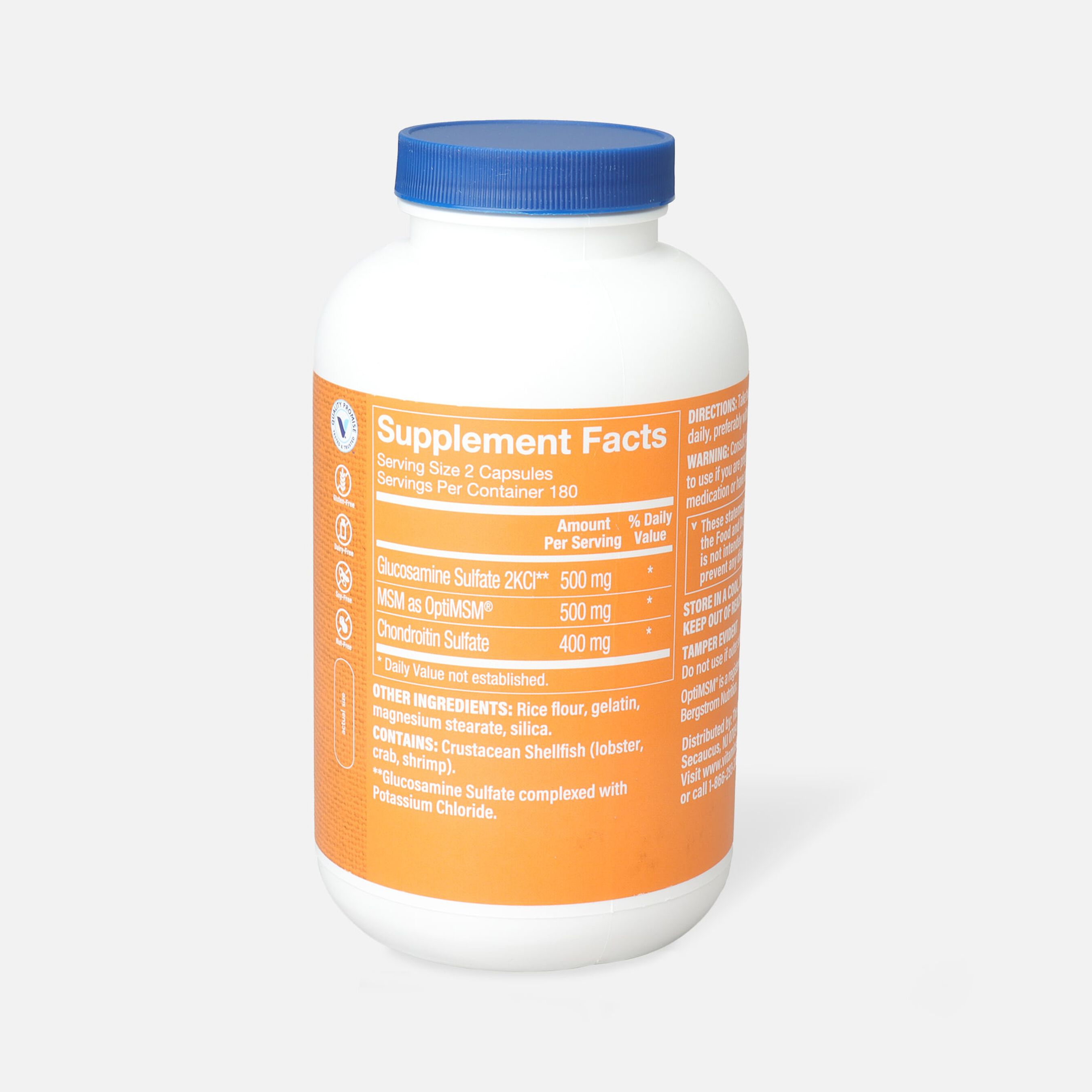 FSA Eligible Vitamin Shoppe Glucosamine Chondroitin With MSM, Capsules