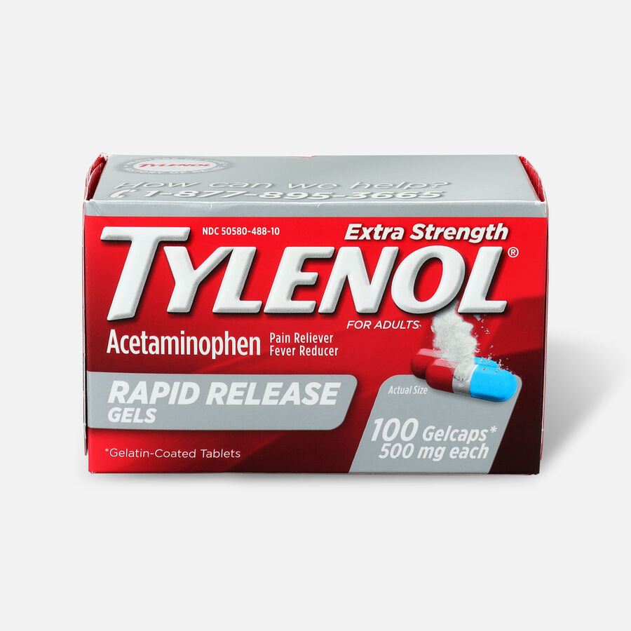 Tylenol Extra Strength Rapid Release Gels, 100 ct