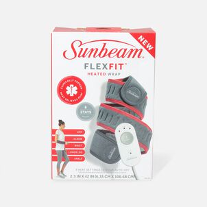 Sunbeam FlexFit Heated Wrap, Gray, 3 Heat Settings