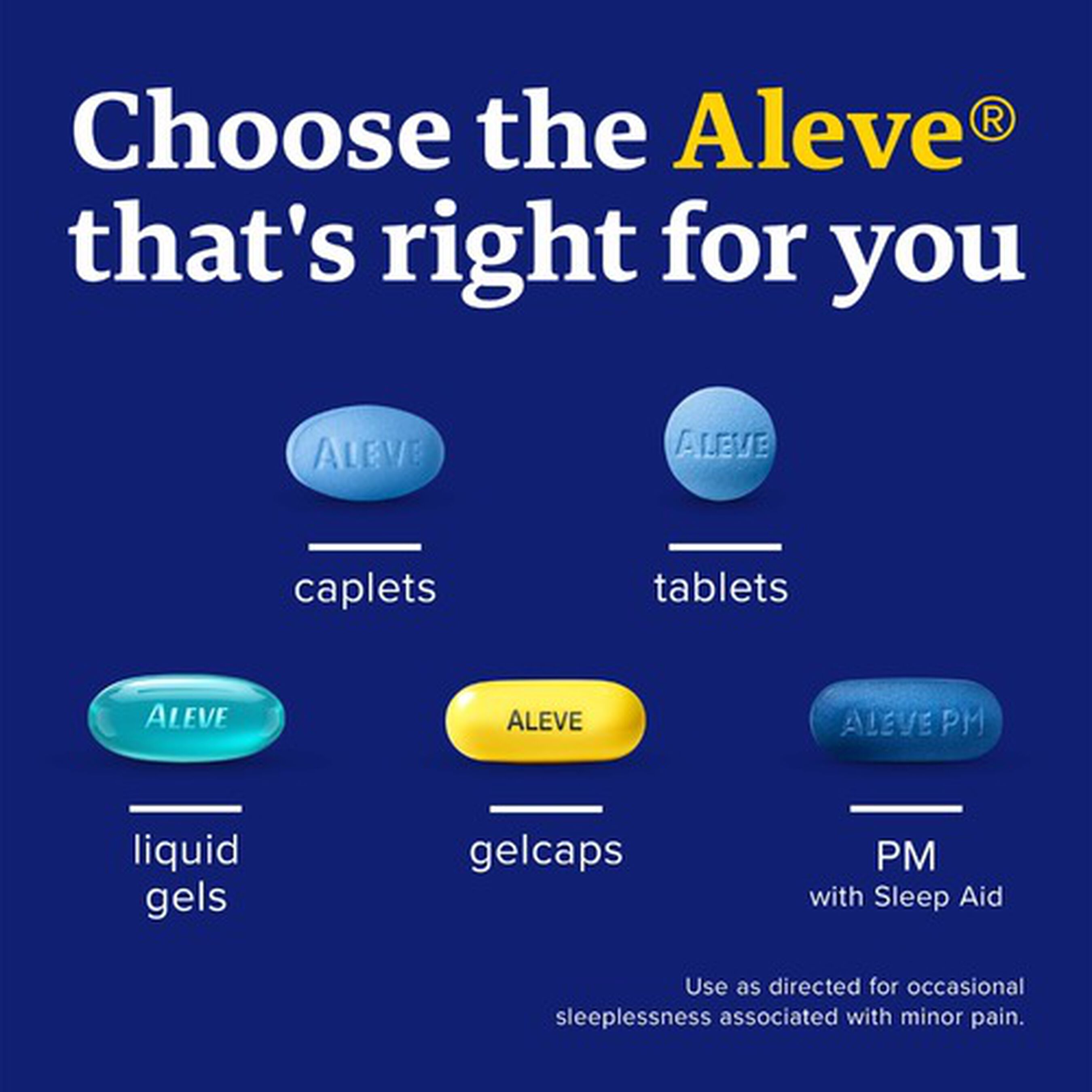 Aleve PM Caplets, Soft Grip Cap, 80ct