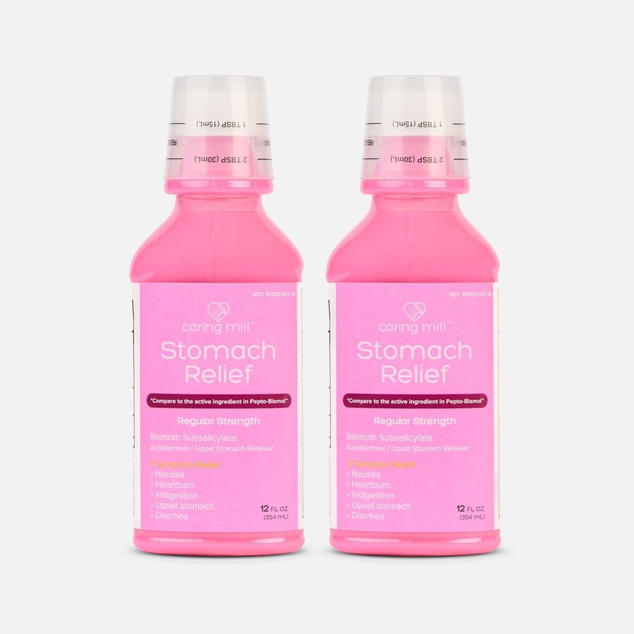 Caring Mill&trade; 5-Symptom Stomach Relief Liquid, Original, 12 oz. (2-Pack), , large image number 0