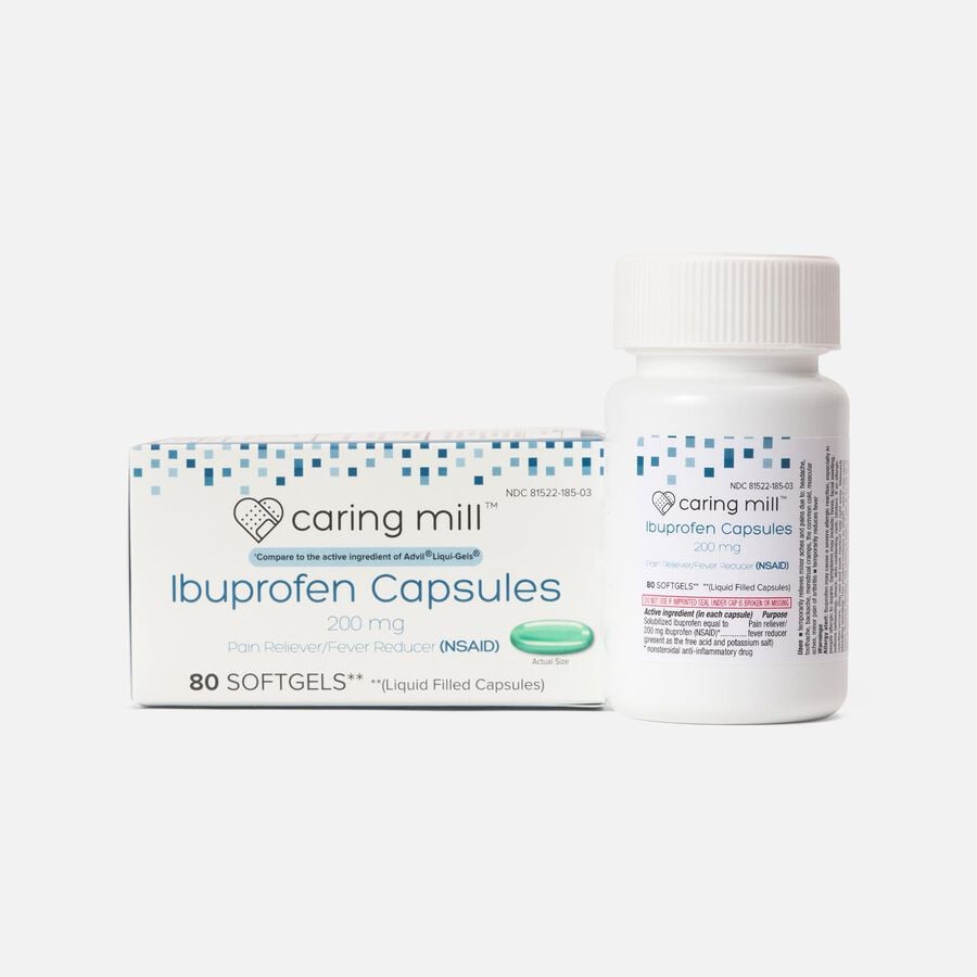 FSA Eligible Caring Mill™ Ibuprofen Liquid Gels Pain Reliever/ Fever