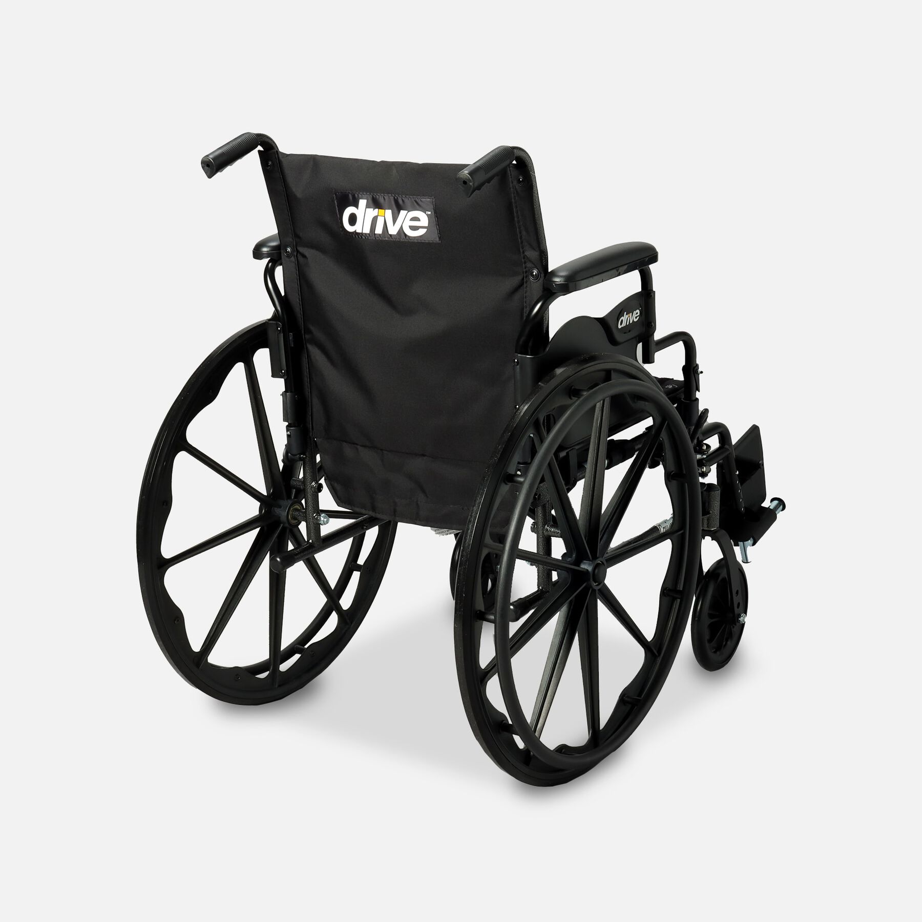Drive Cruiser III Lightweight Wheelchair, Swing Away Footrests, 18", Black