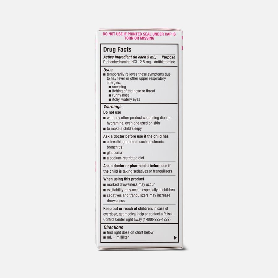 Caring Mill&trade; Children's Allergy Relief Liquid, Dye-Free, Bubblegum, 4 fl oz., , large image number 1
