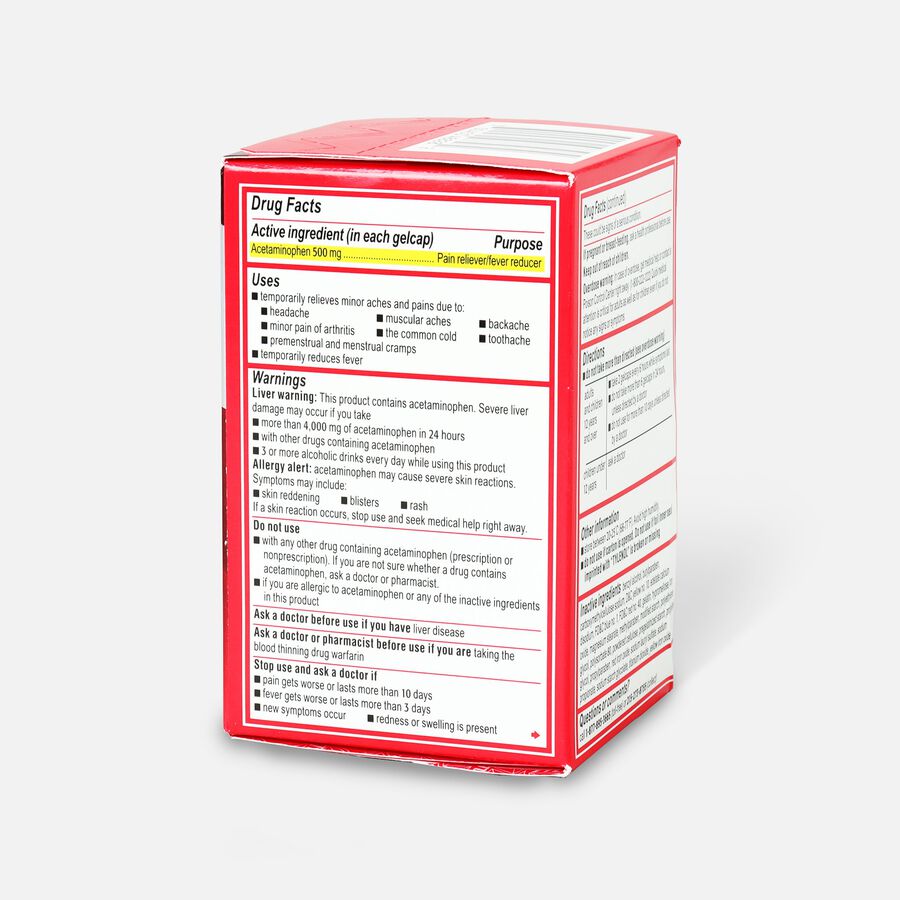 Tylenol Extra Strength Rapid Release Gels, 100 ct